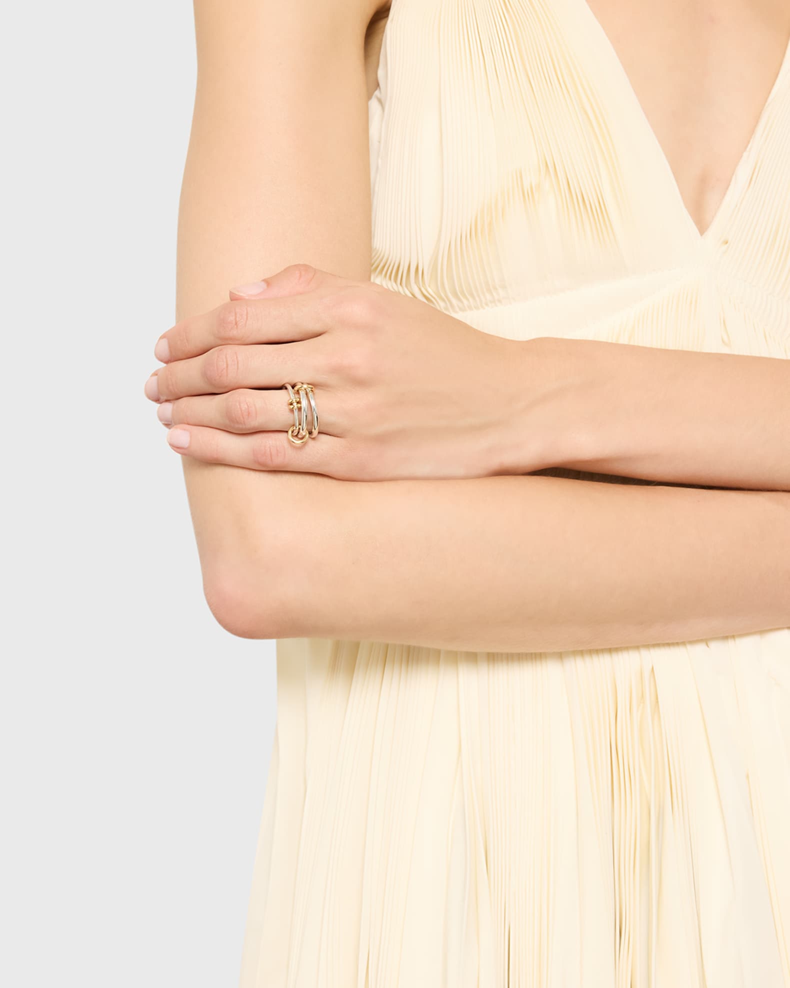 Spinelli Kilcollin Raneth SG Three Link Ring in Sterling Silver