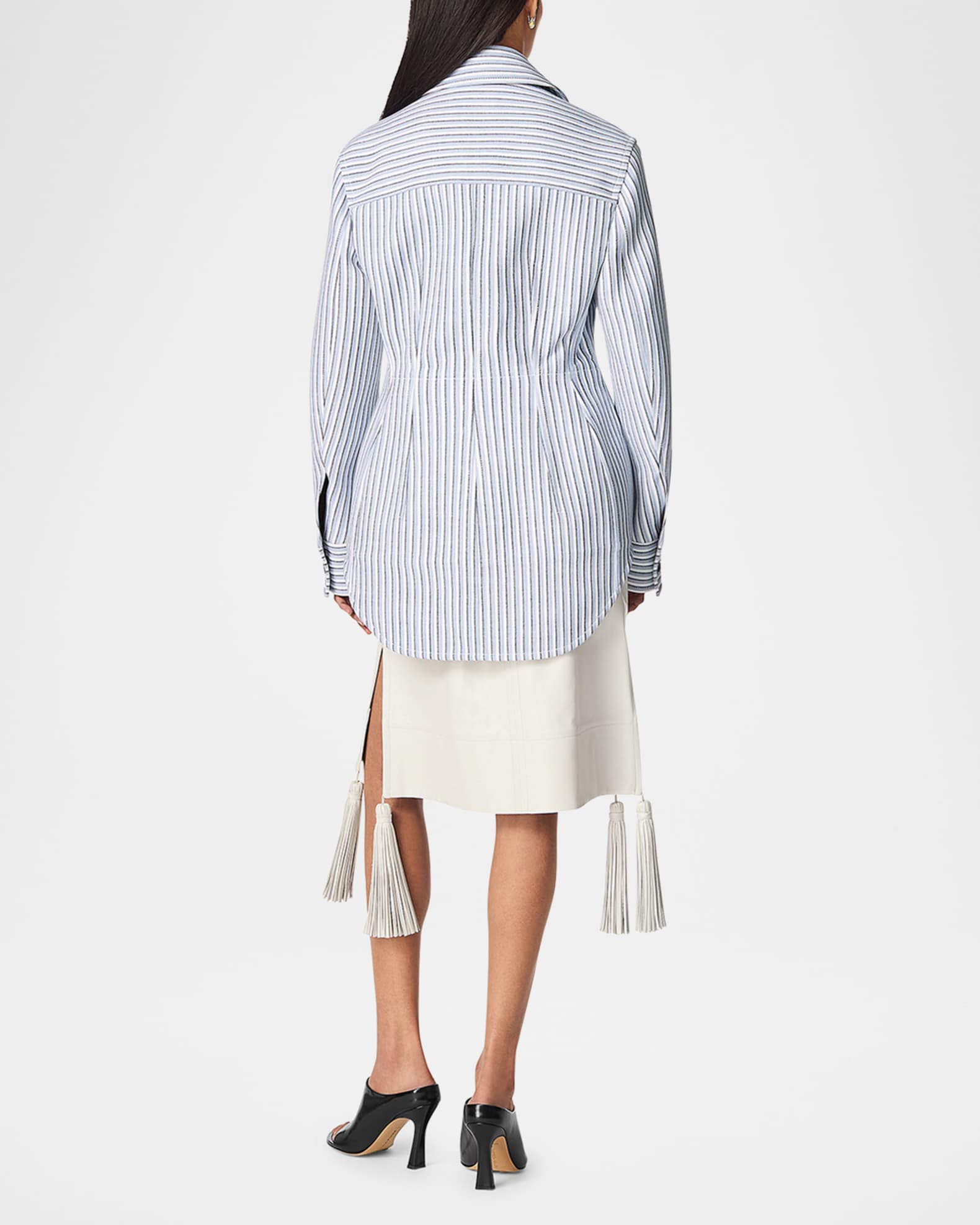 ジャケット Bottega Veneta Structured Cotton Jacket Bottega Veneta Structured Cotton Stripe Jacket | Neiman Marcus