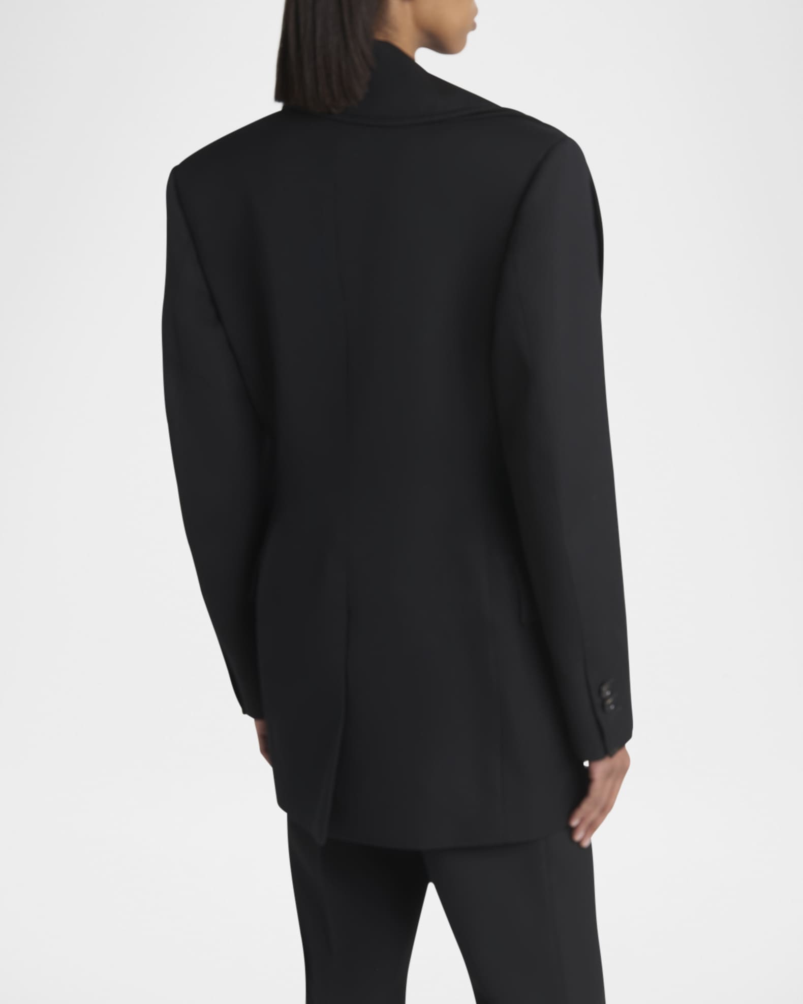 Bottega Veneta Bunny Lapel Brooch Compact Wool Jacket | Neiman Marcus