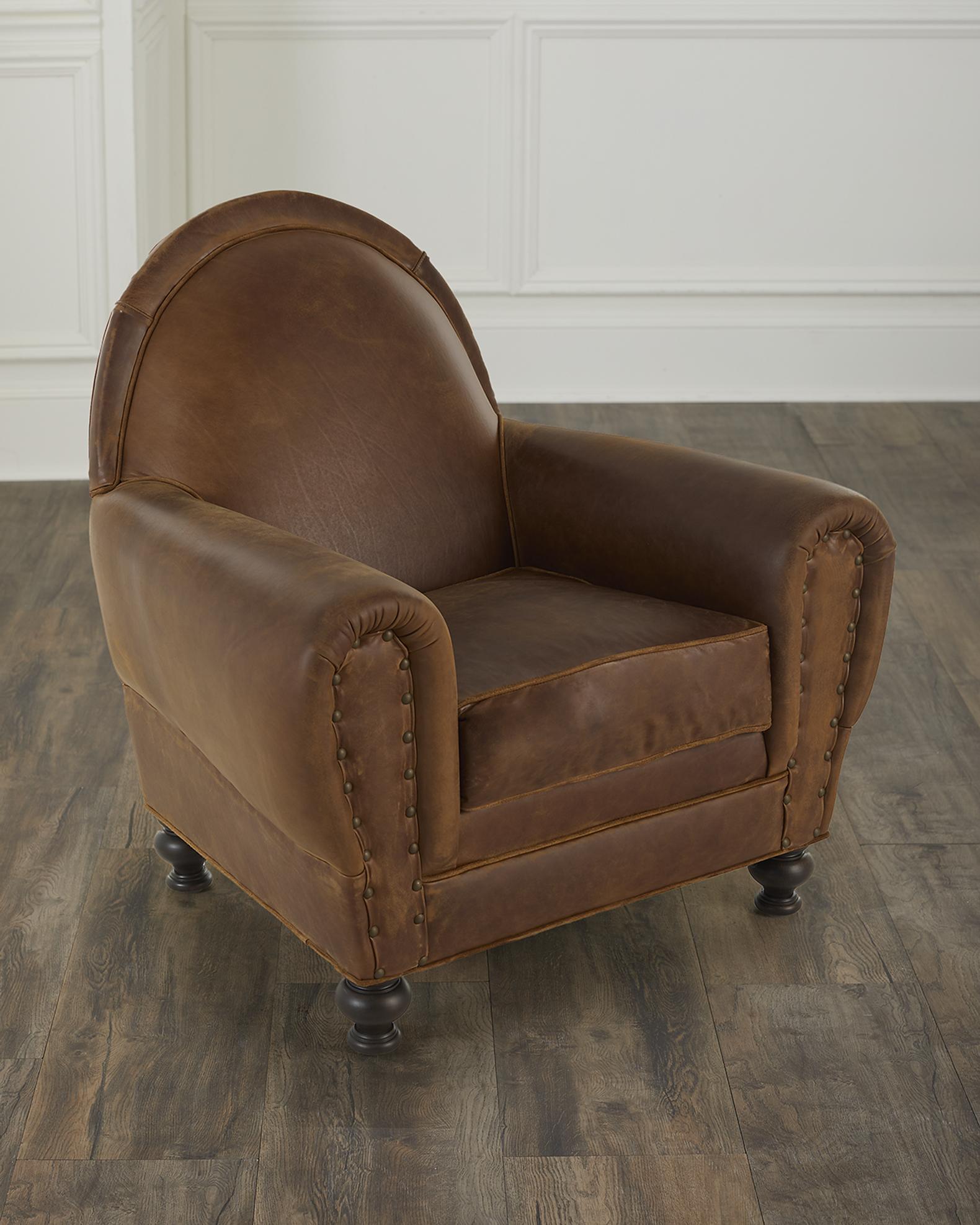 Old Hickory Tannery Melman Leather Chair | Neiman Marcus