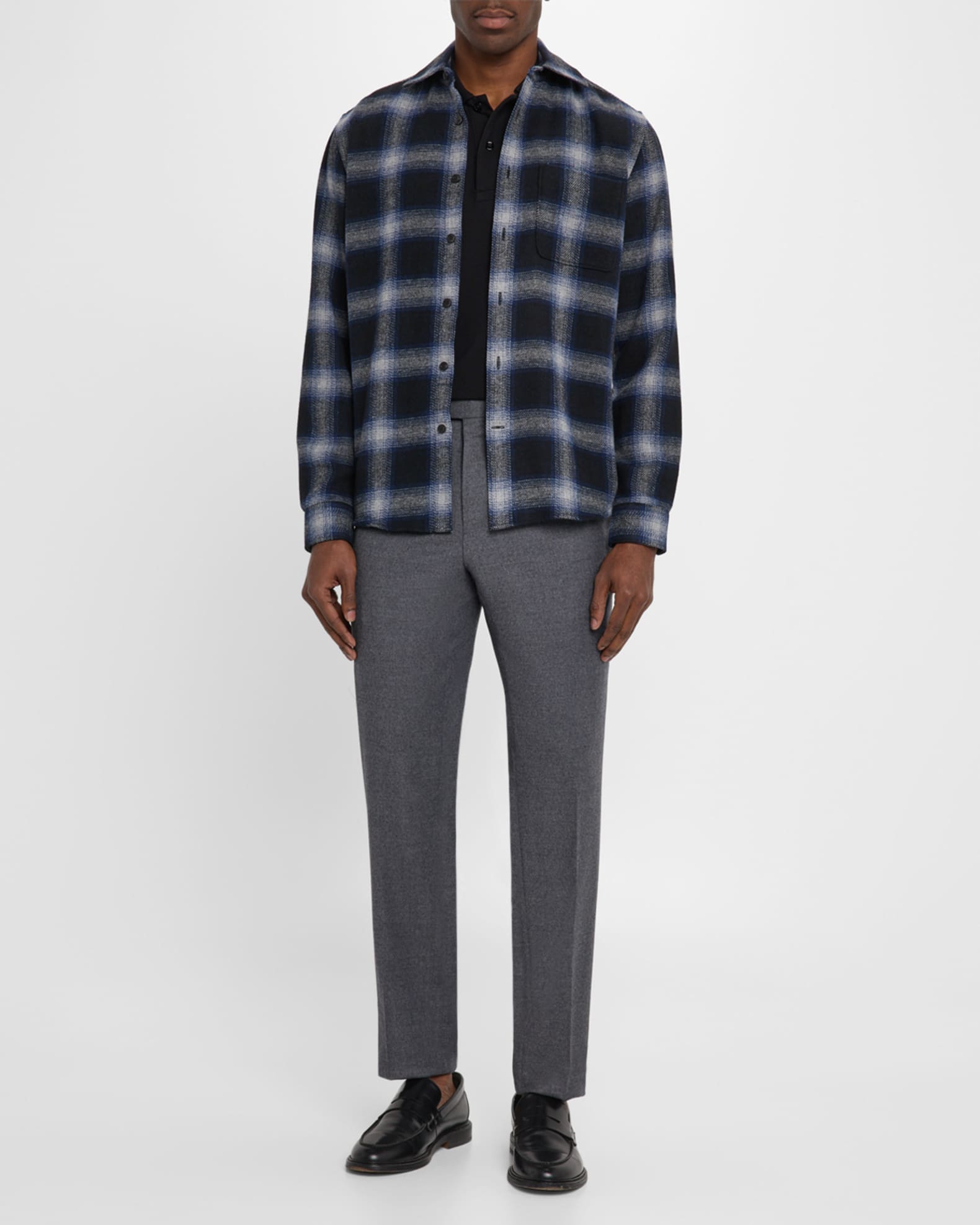 Men's Flannel Trousers with Side Adjusters 1