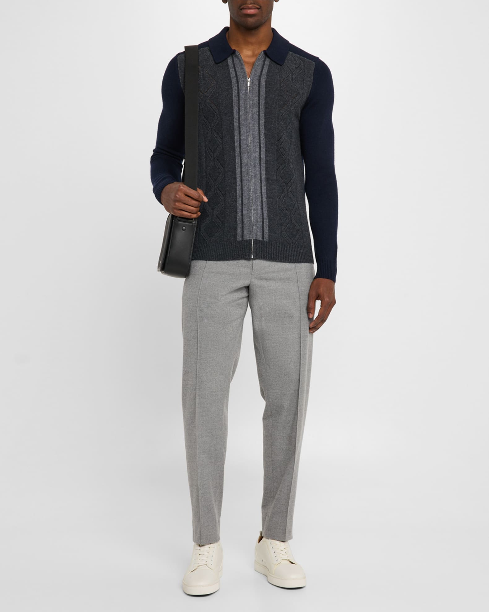 Men's Tennant Colorblock Zip Sweater 1