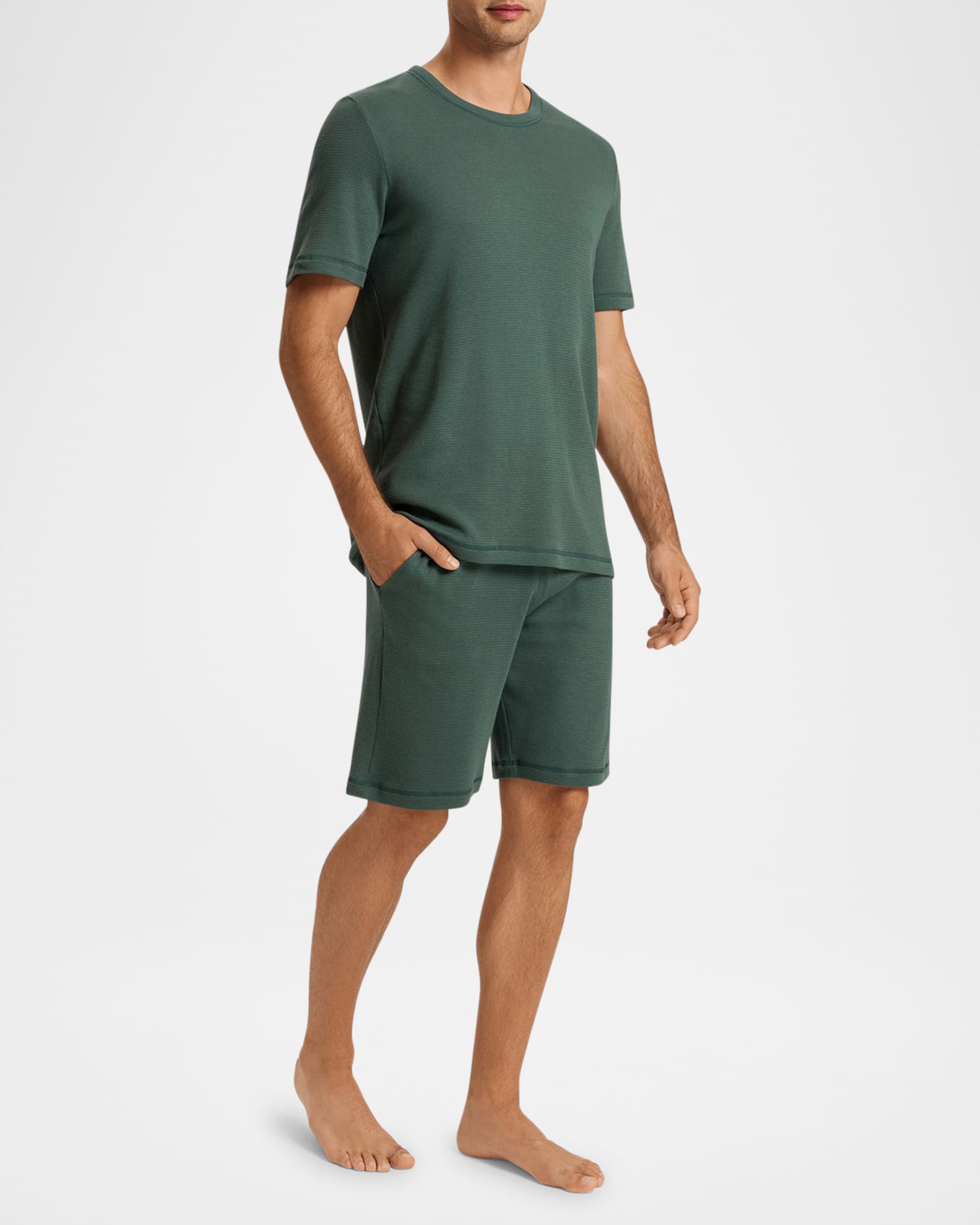 Men's Waffle Pique Short Pajama Set 1