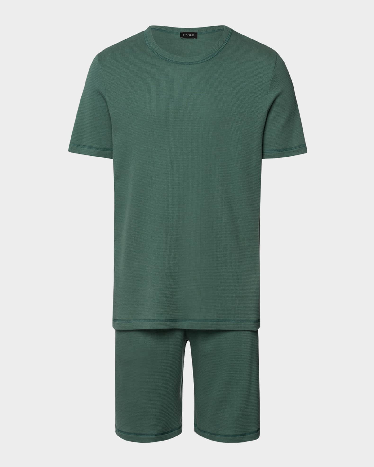 Men's Waffle Pique Short Pajama Set 0