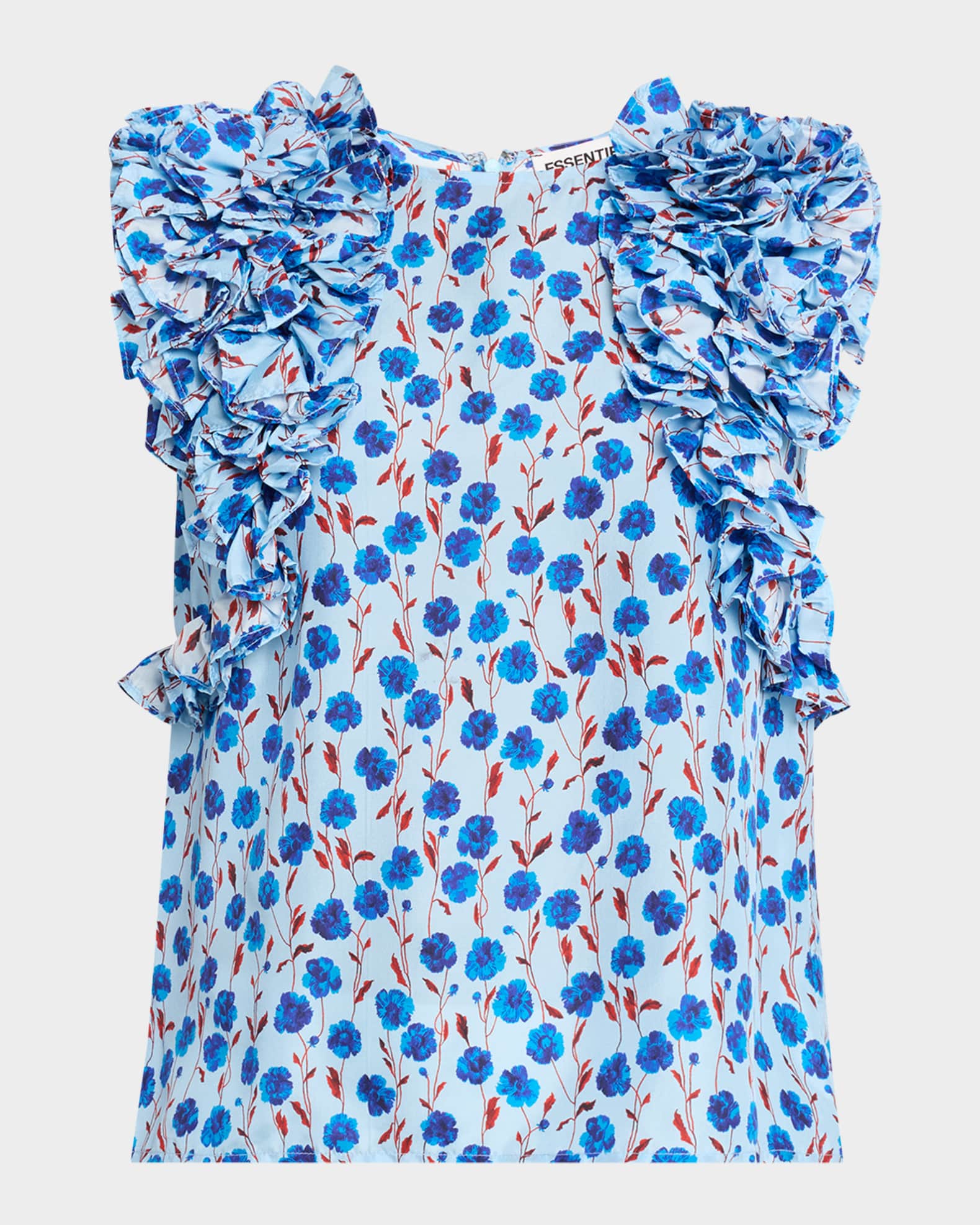 Honour Multi-Ruffle Silk Blouse 0