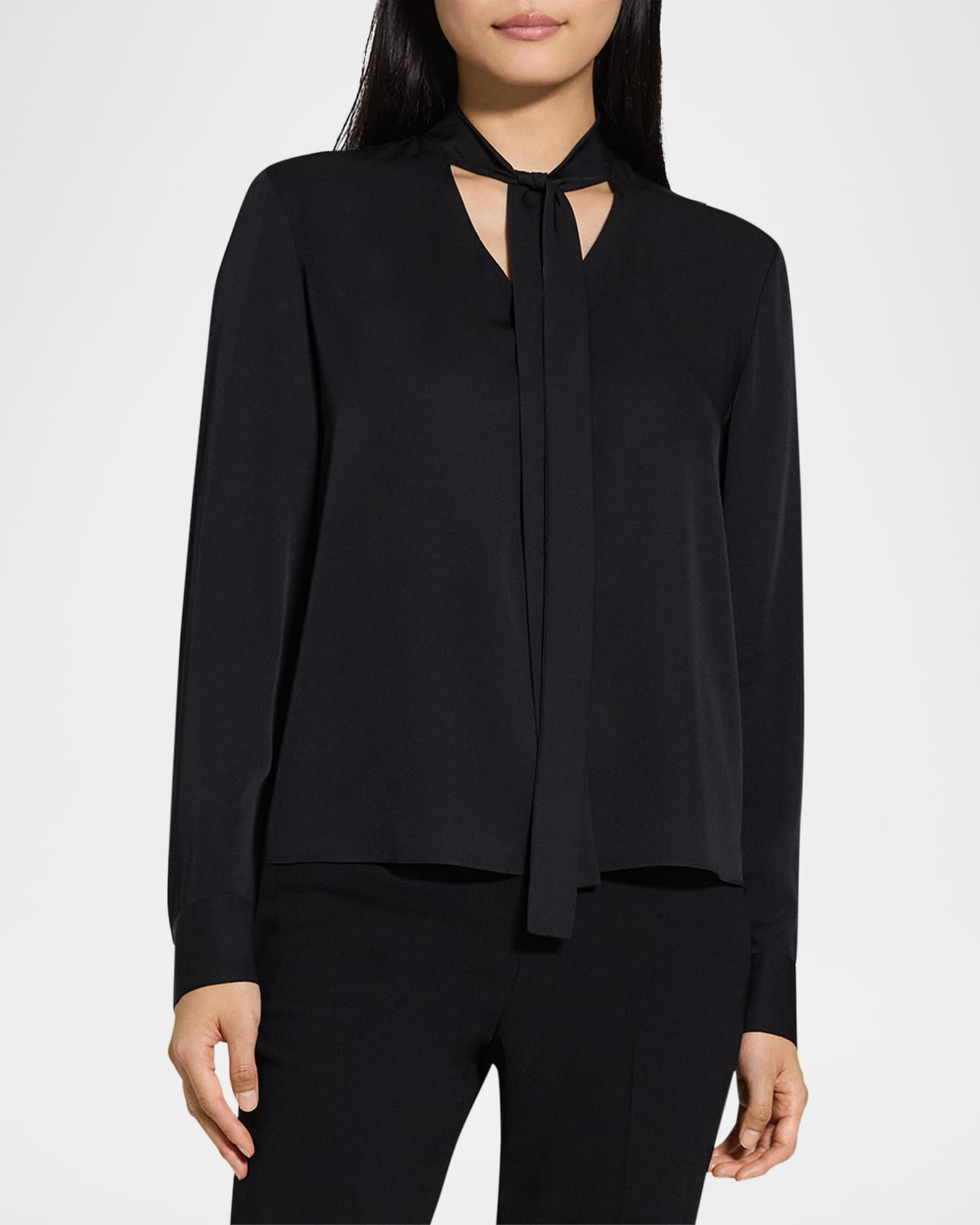 Silk Tie Blouse 1