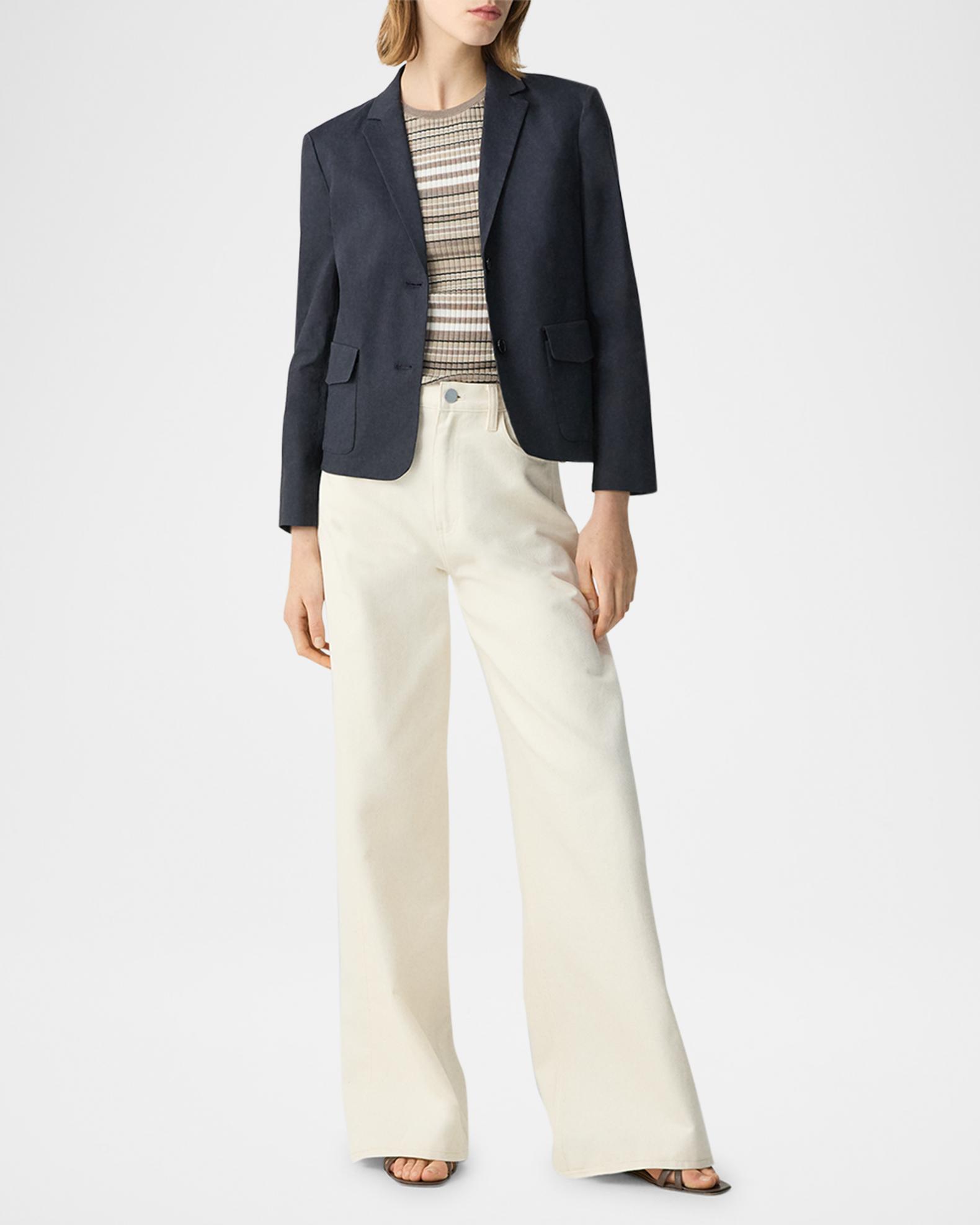 Theory Shrunken Crunch Linen Jacket | Neiman Marcus