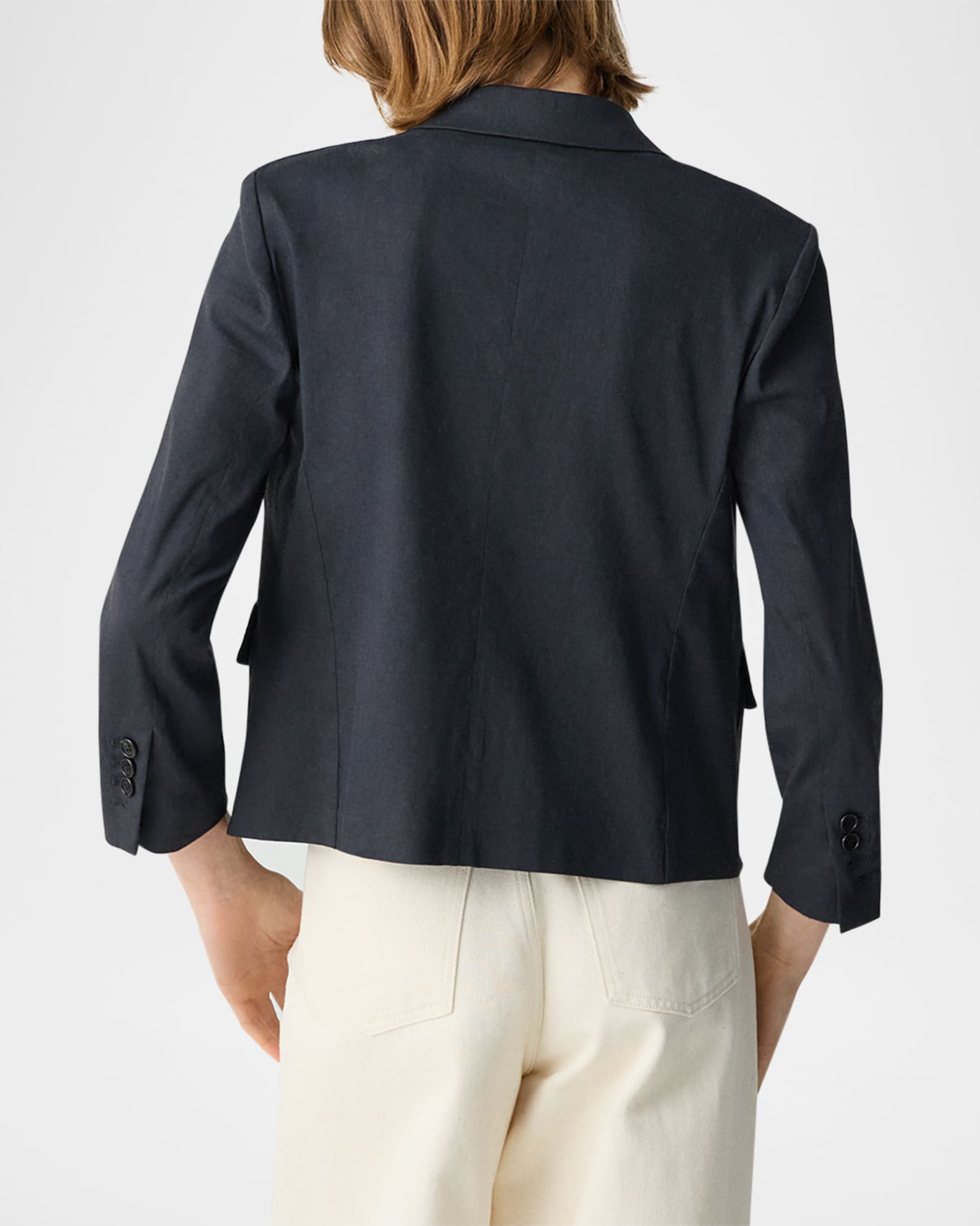 Theory Shrunken Crunch Linen Jacket | Neiman Marcus
