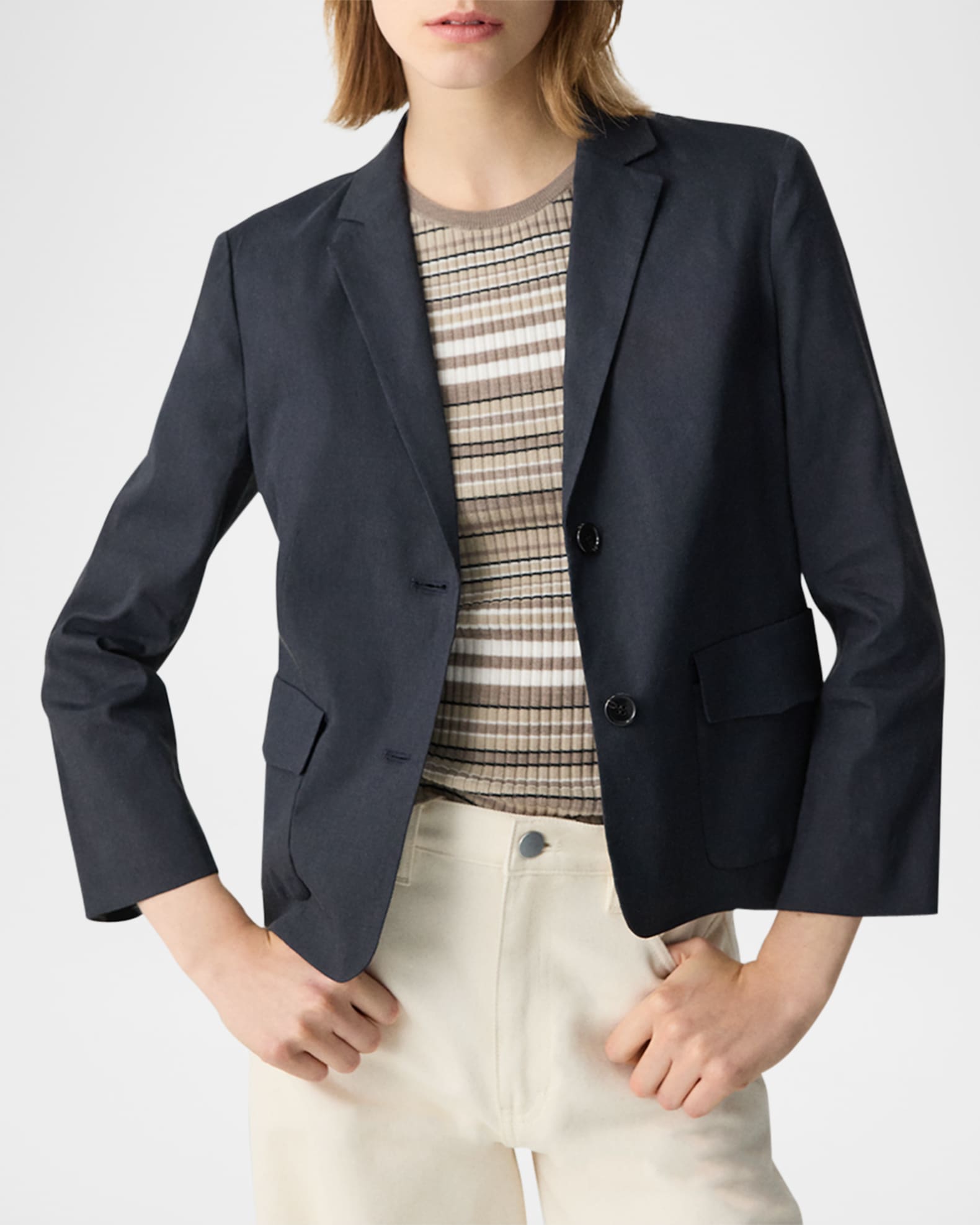 Theory Shrunken Crunch Linen Jacket | Neiman Marcus