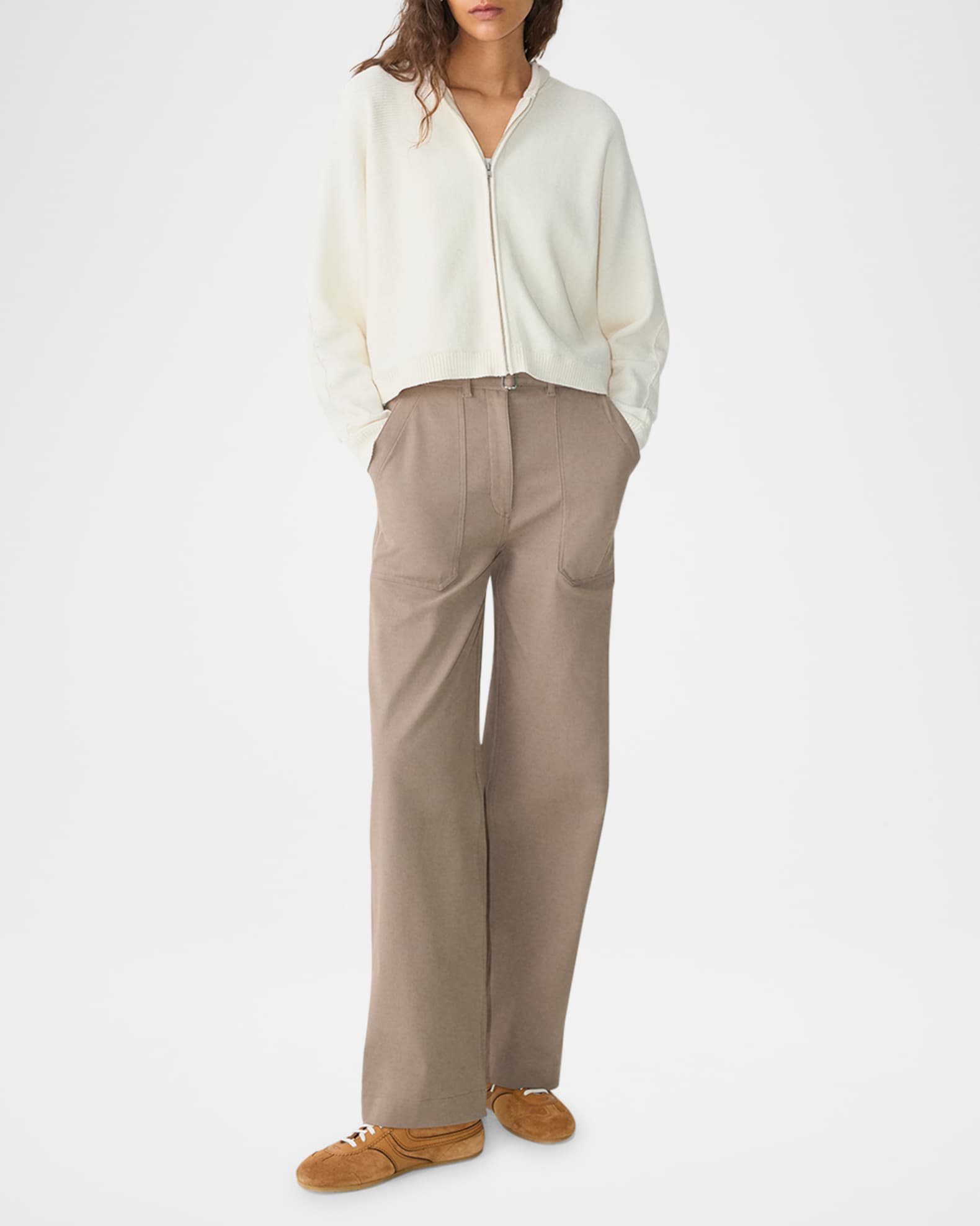 Theory Cotton Zip-Up Hoodie | Neiman Marcus