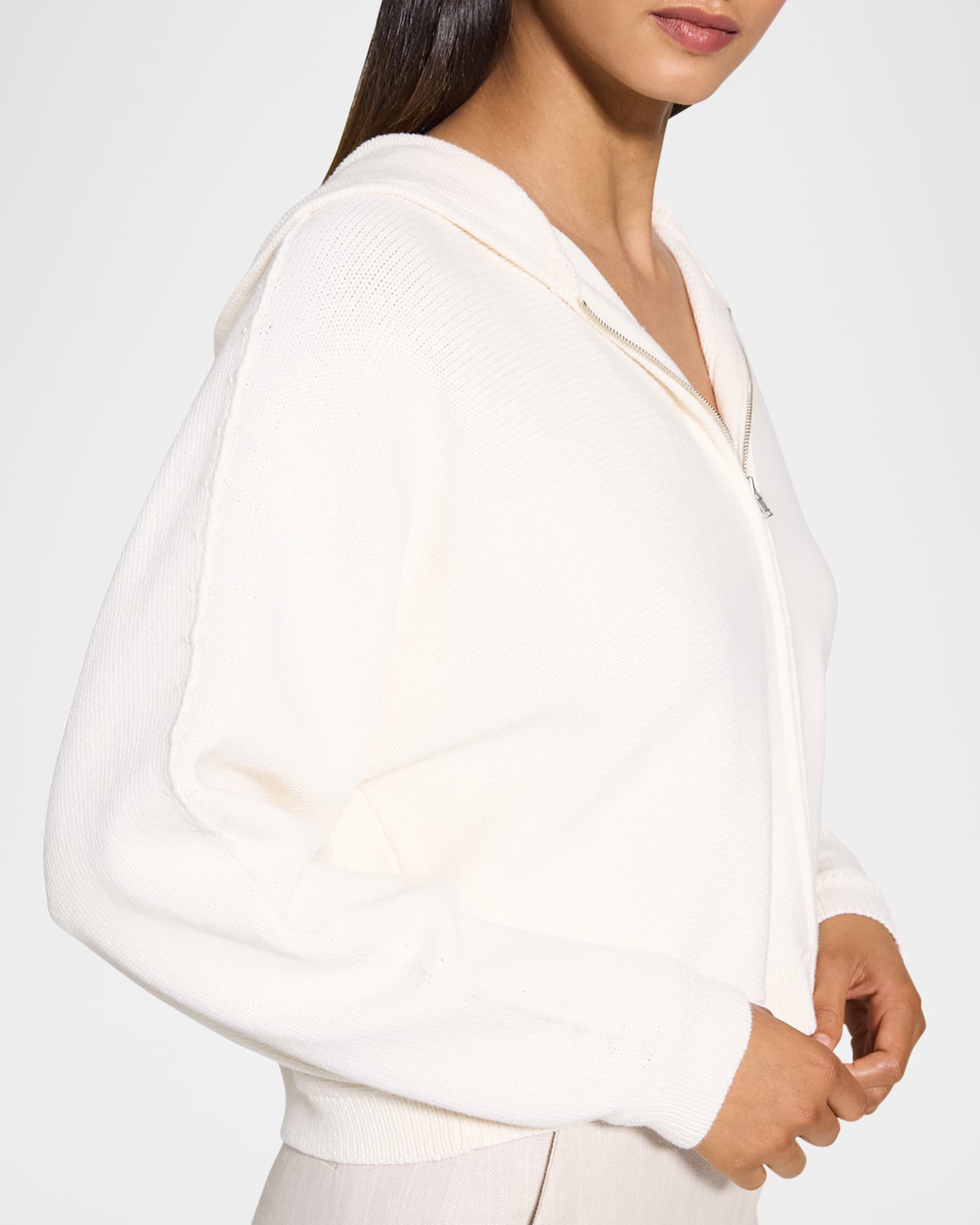 Theory Cotton Zip-Up Hoodie | Neiman Marcus