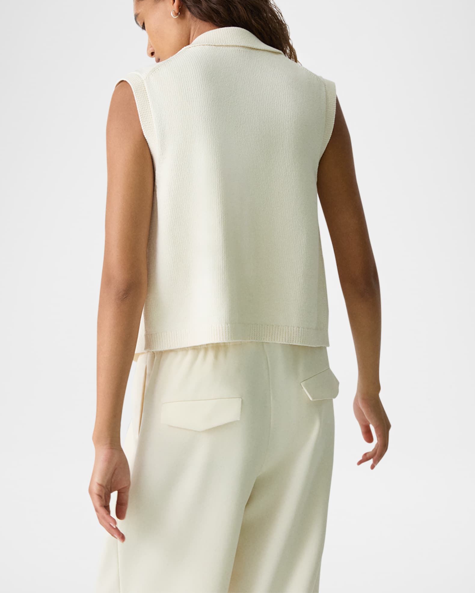 在庫処分 半額 Zip-Up Cotton Vest Marcus Neiman | トップス