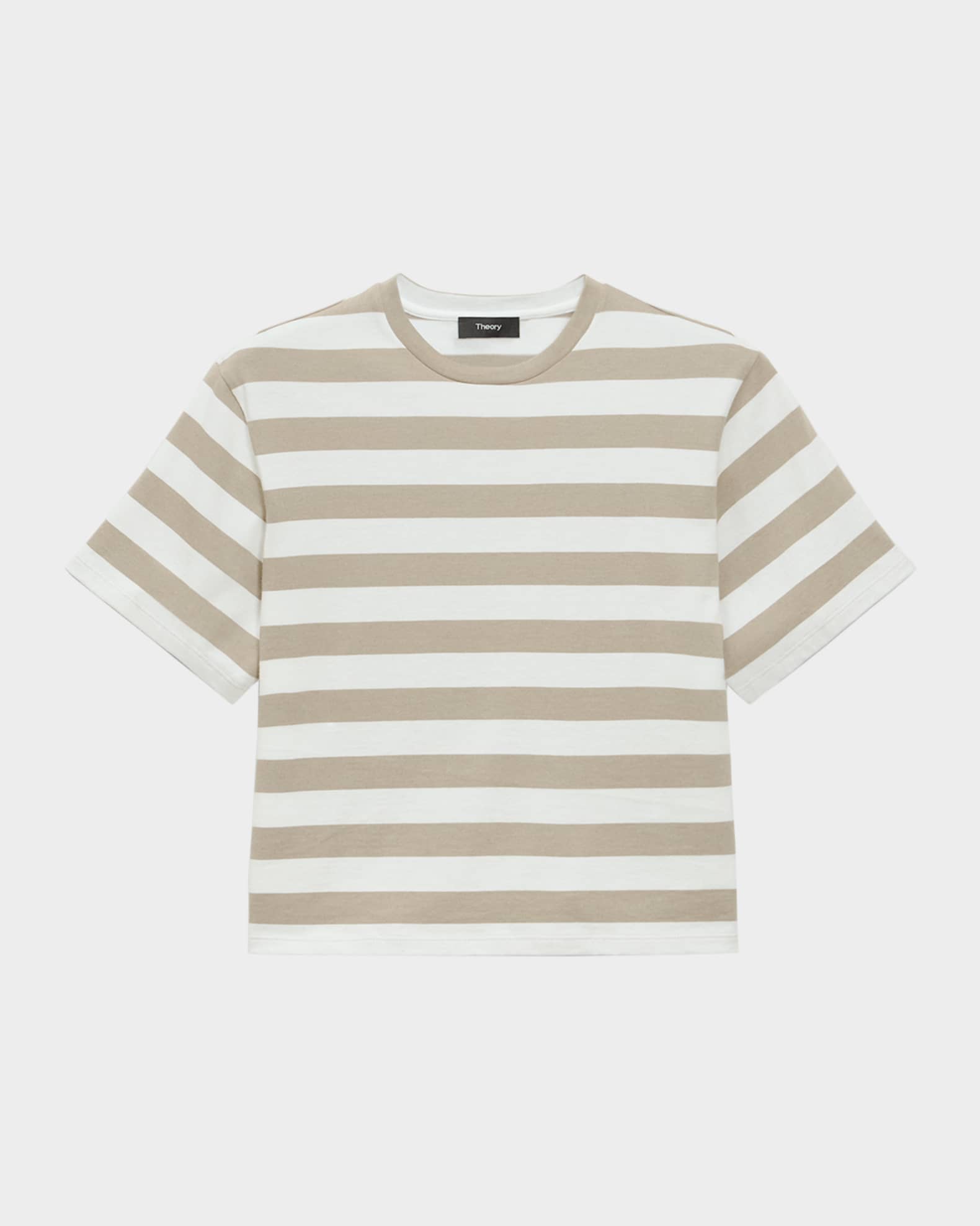 Stripe Boxy Crewneck Tee 0