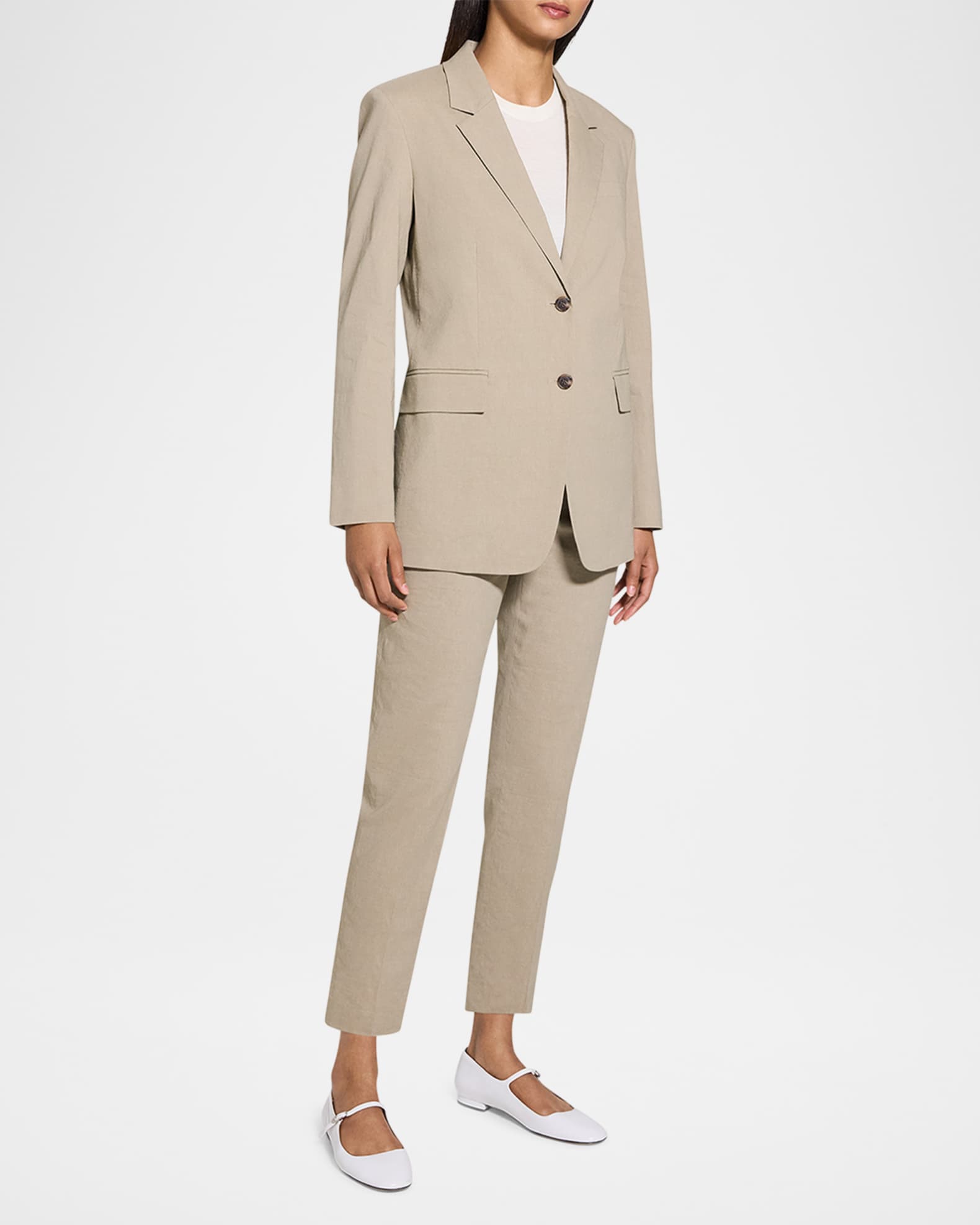 Oversized Crunch Linen Blazer 1