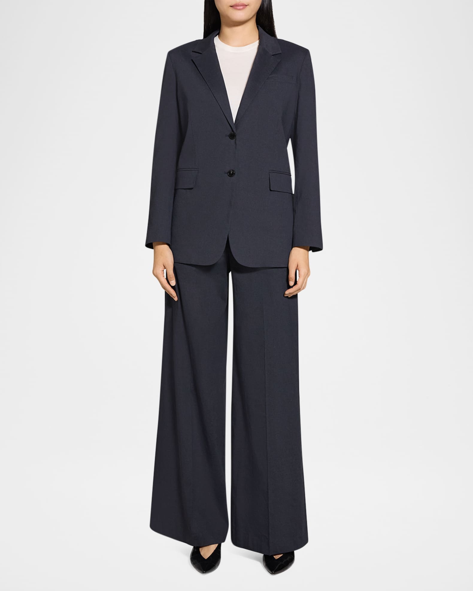 Theory Oversized Crunch Linen Blazer | Neiman Marcus