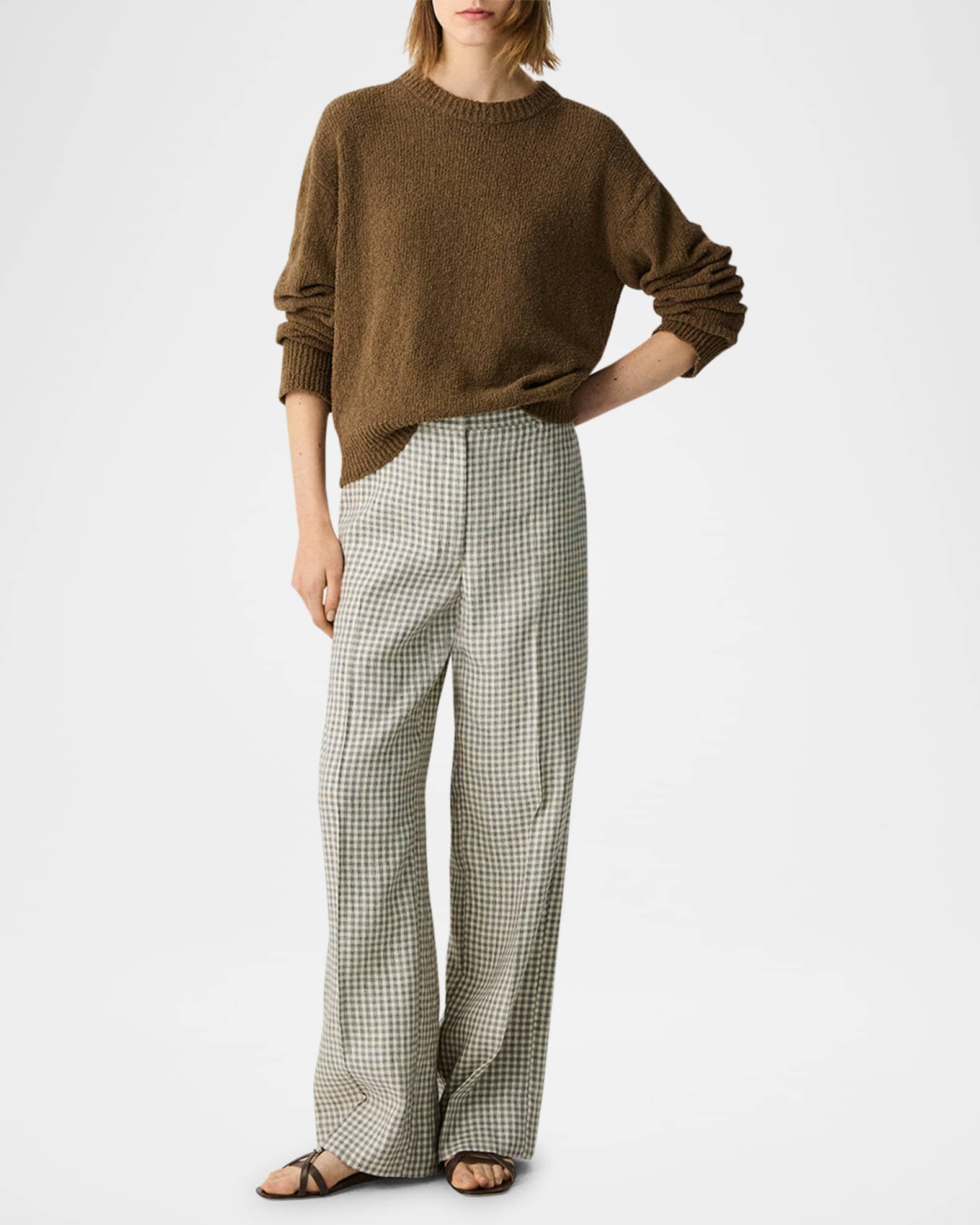 Classic Straight Check Trousers  1