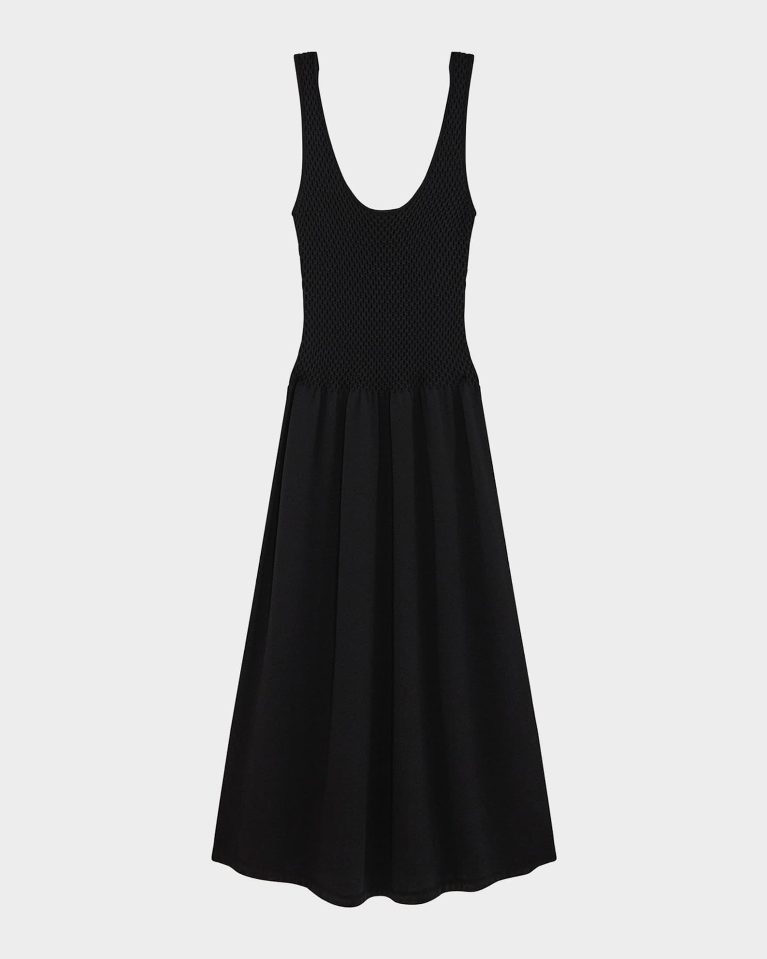 Textured Drop-Waist Midi Dress 0