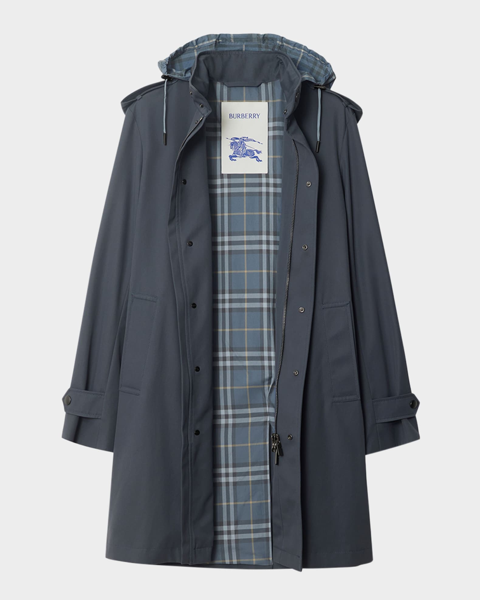 Outerwear Burberry Detachable Hood Cotton Twill Trench Coat