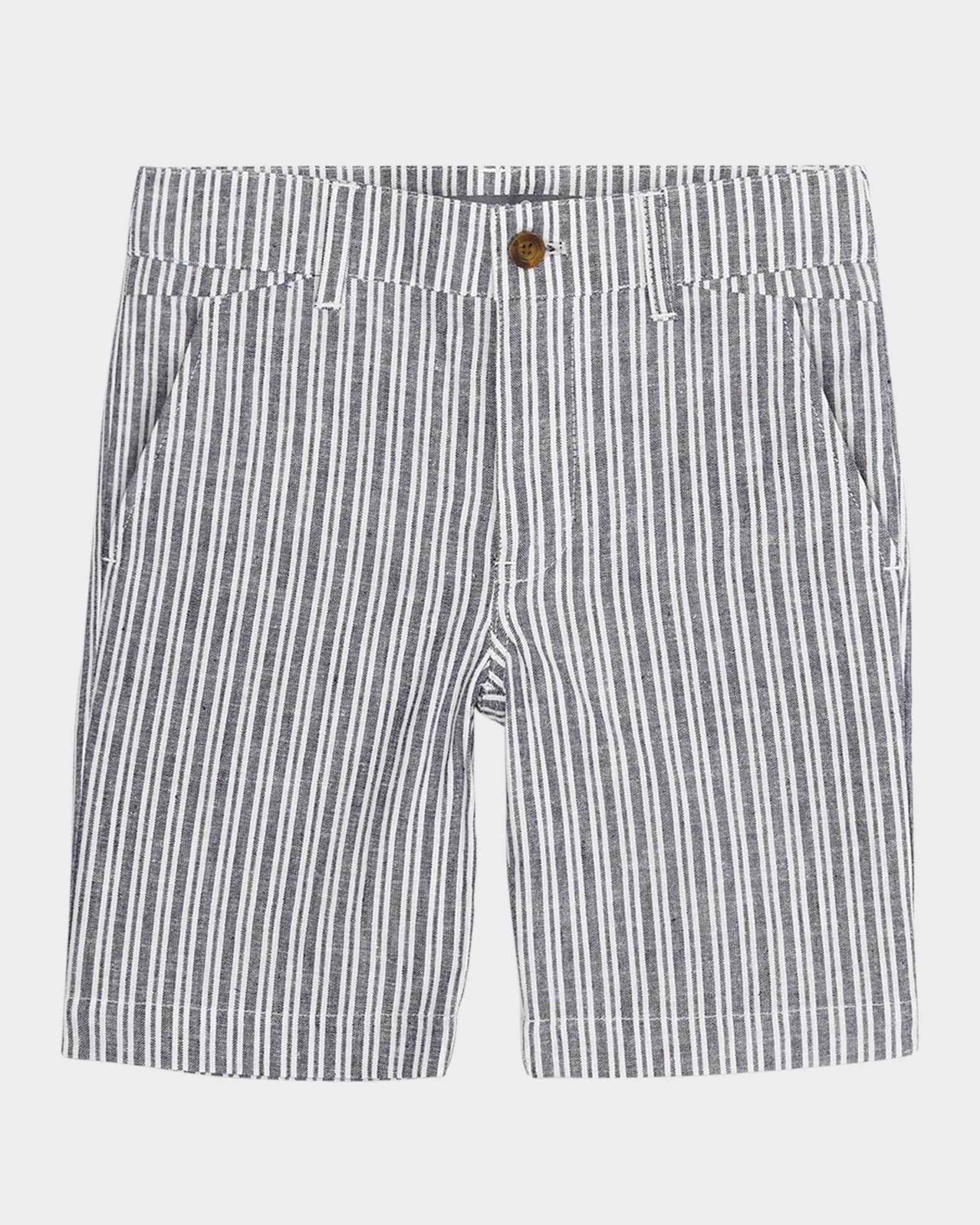 Boy's Striped Trouser Shorts, Size 2-12 0