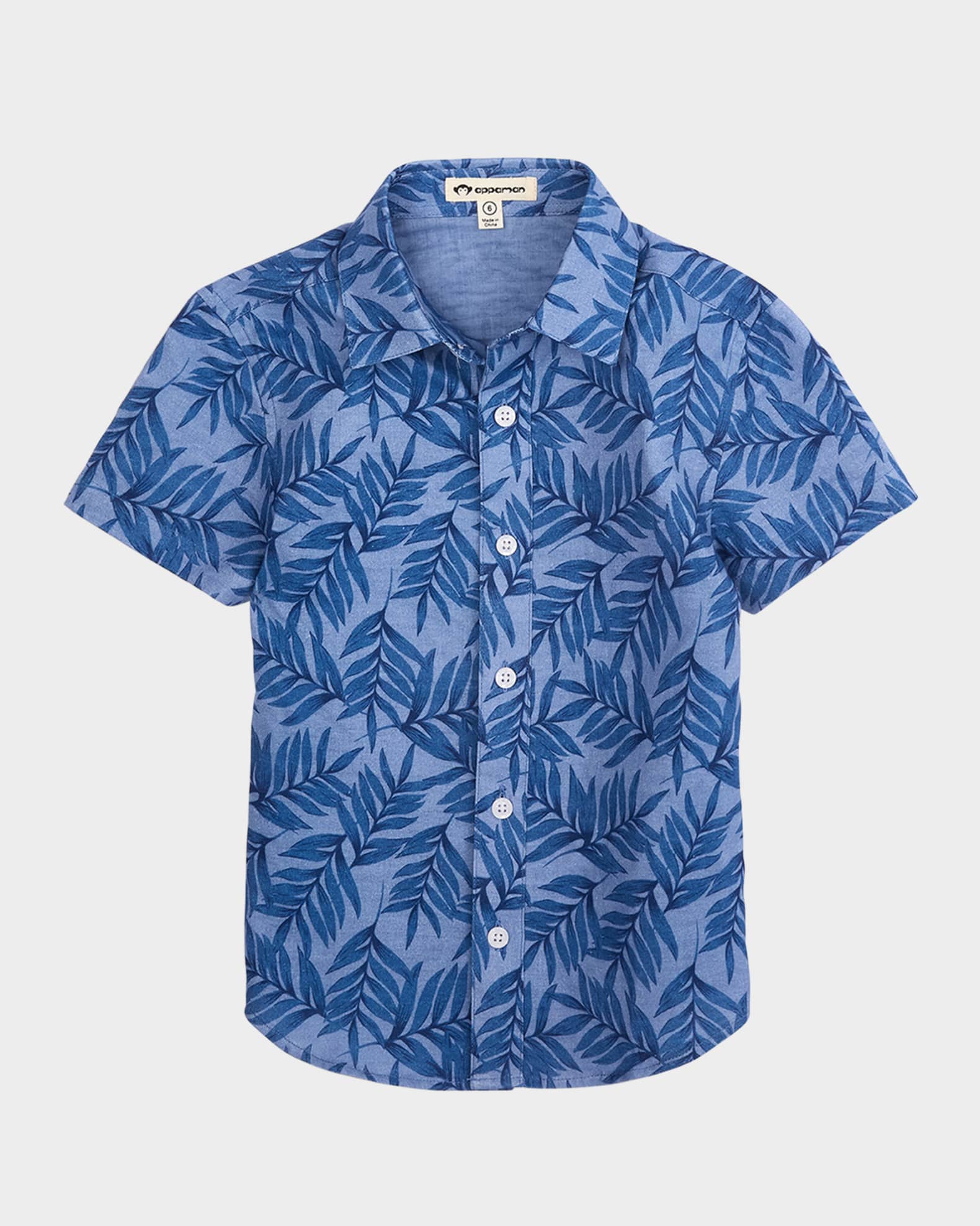Boy's Day-Party Printed Button Down Shirt, Size 2-10 0
