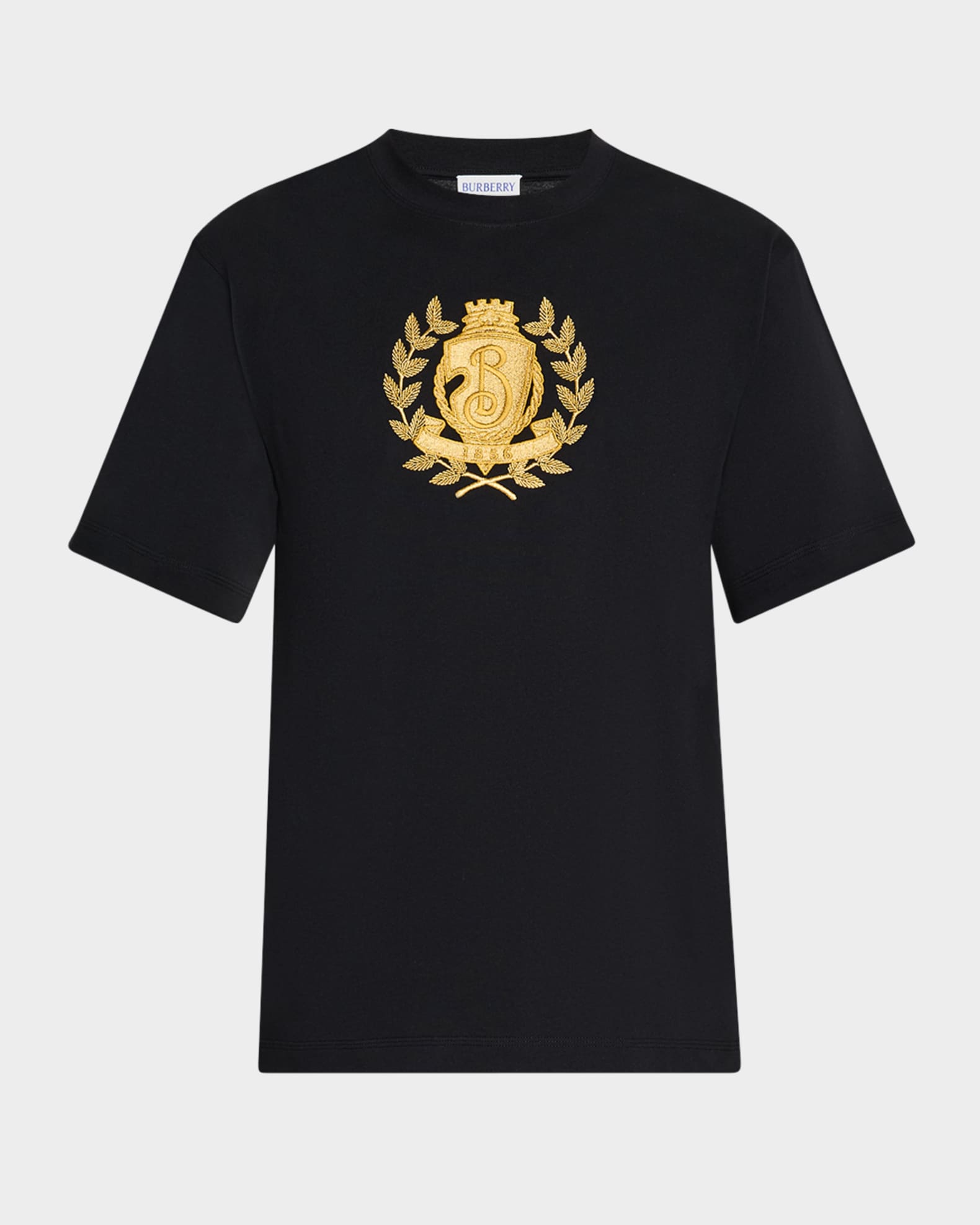 Burberry Men's B Crest Embroidered Cotton T-Shirt | Neiman
