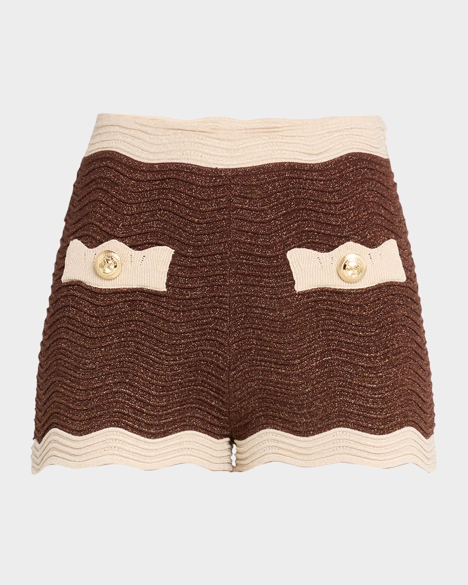 Kait Sparkly Knit Micro Shorts 0