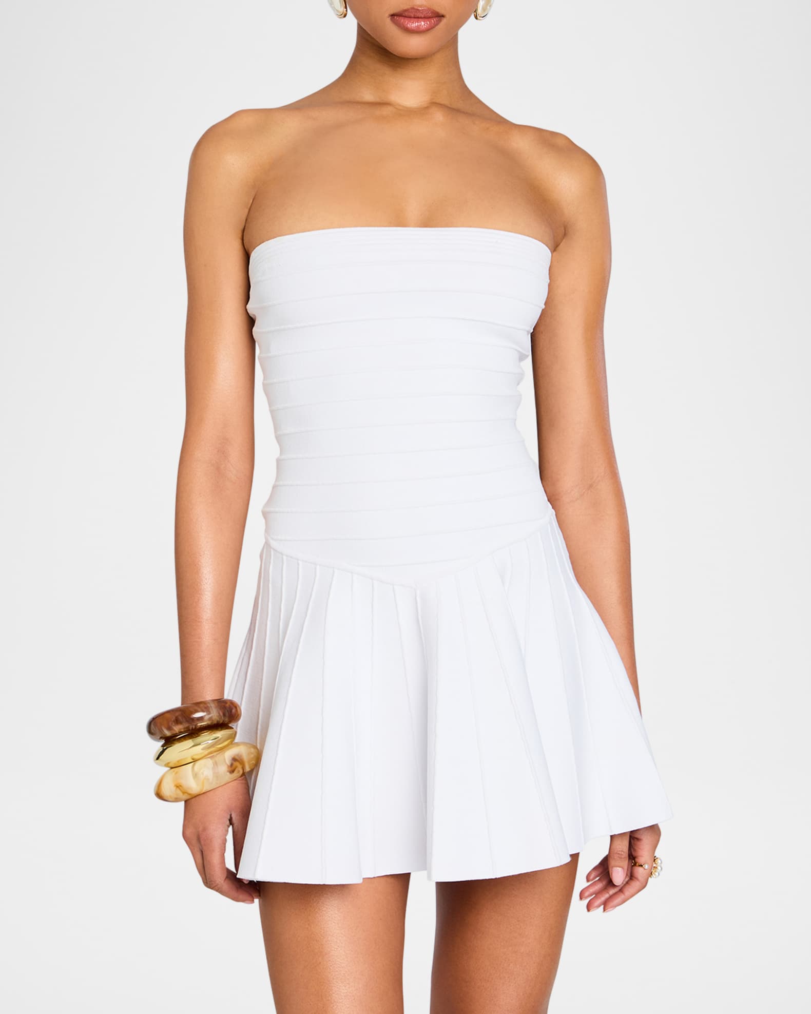 retrofte Women's Persephonie Knit Dress - White - Mini Dresses