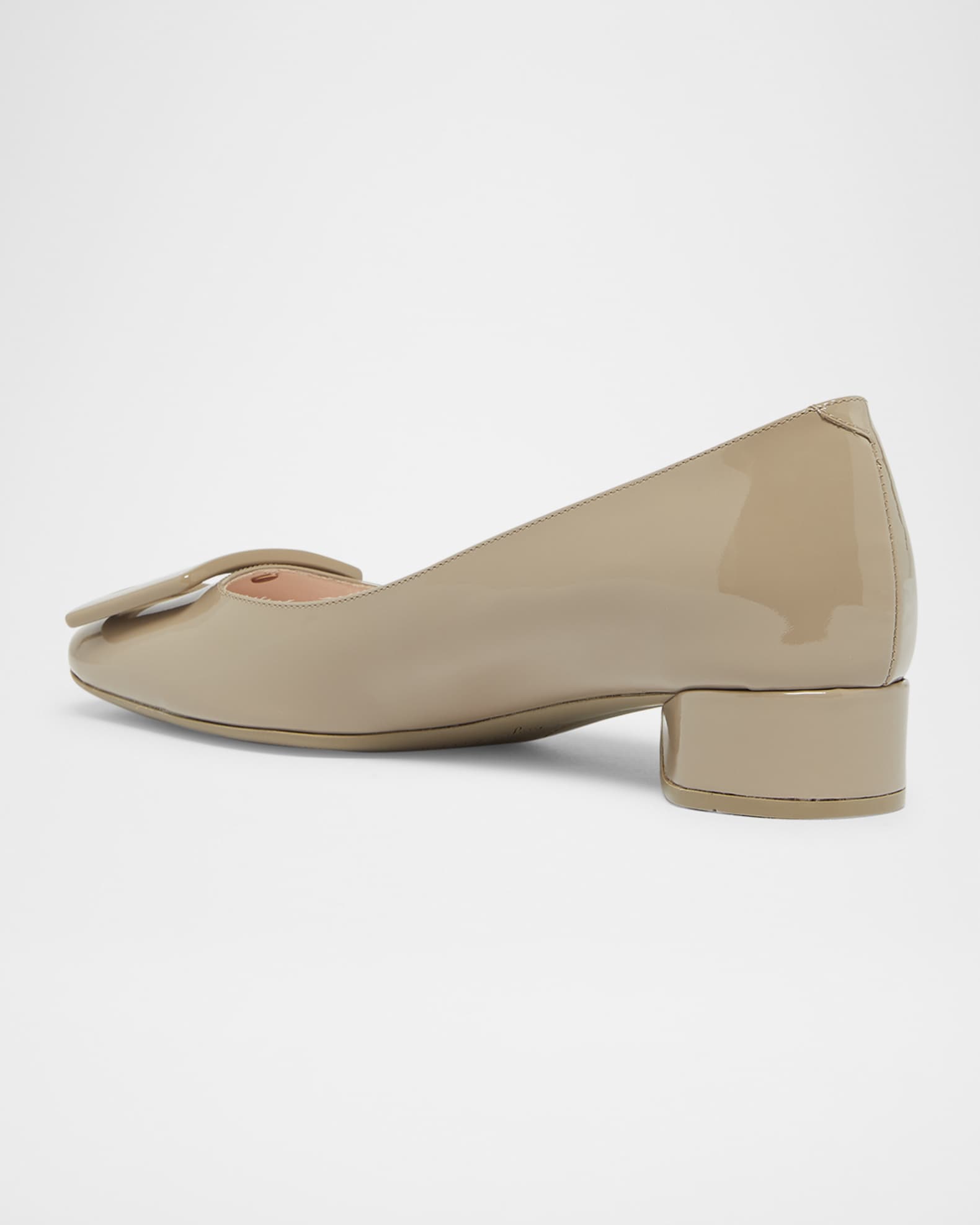 Roundy Patent Buckle Ballerina Pumps 1