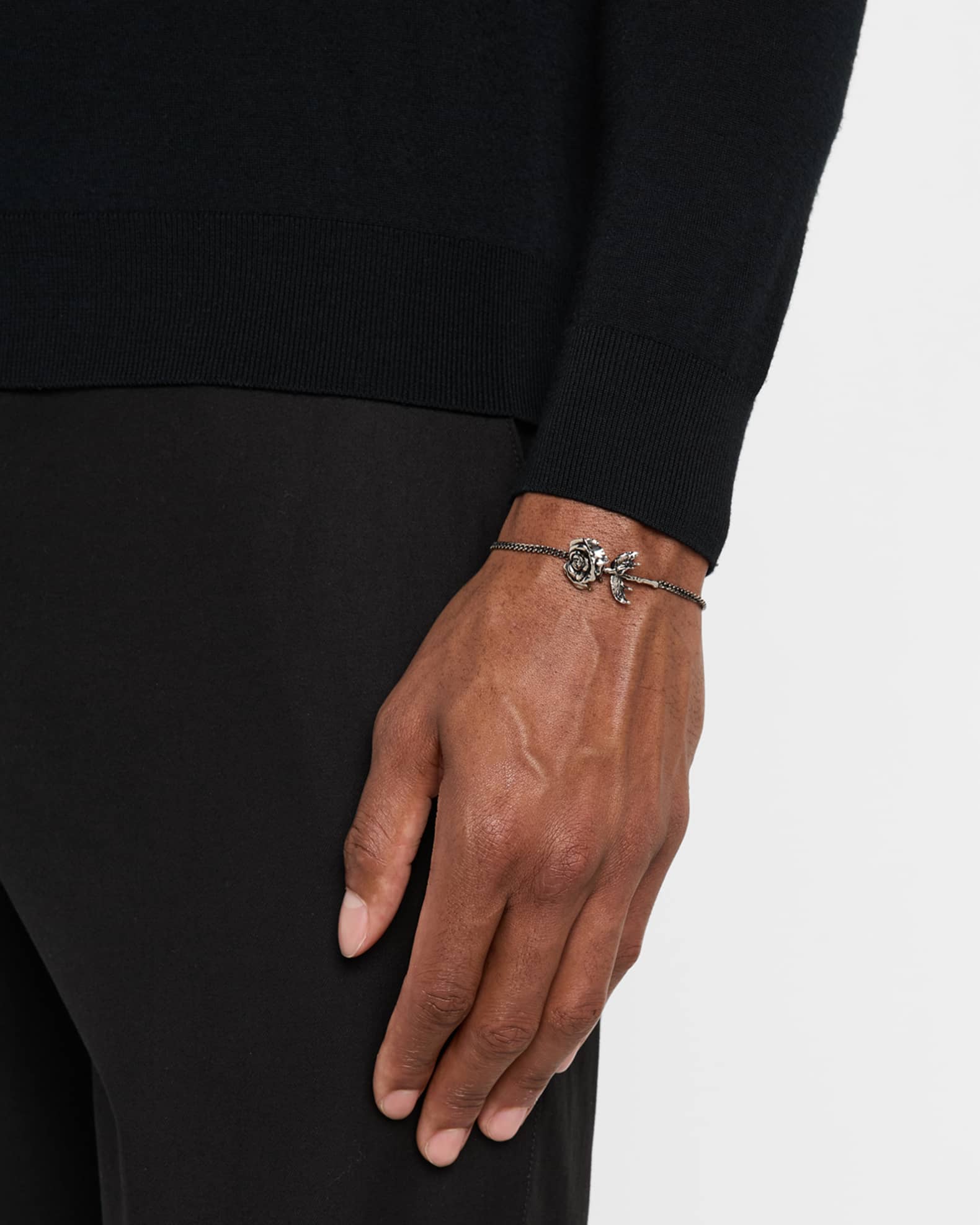 Men's Dipped Rose Chain Bracelet 1