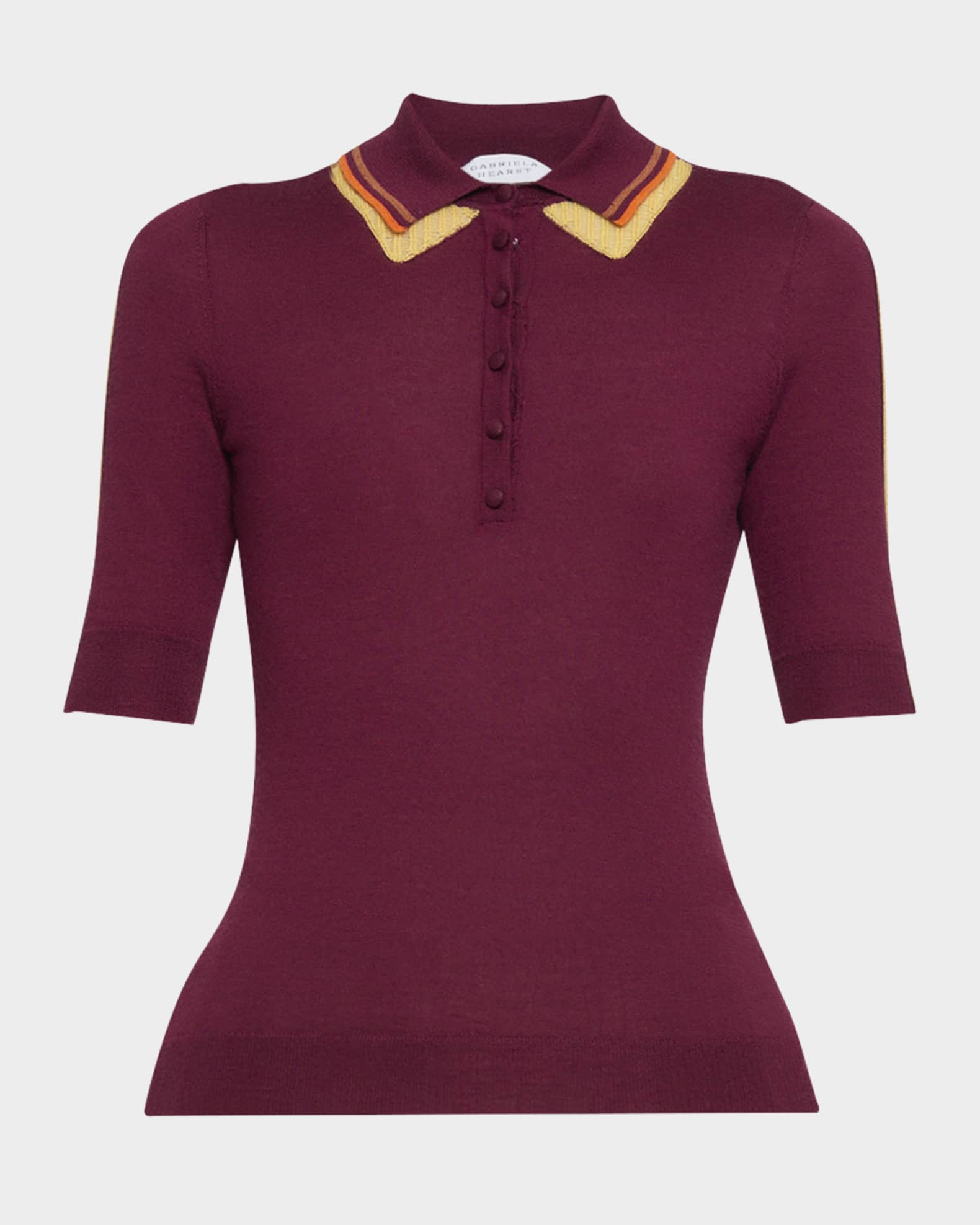 Wendelyn Cashmere-Silk Polo Top 0
