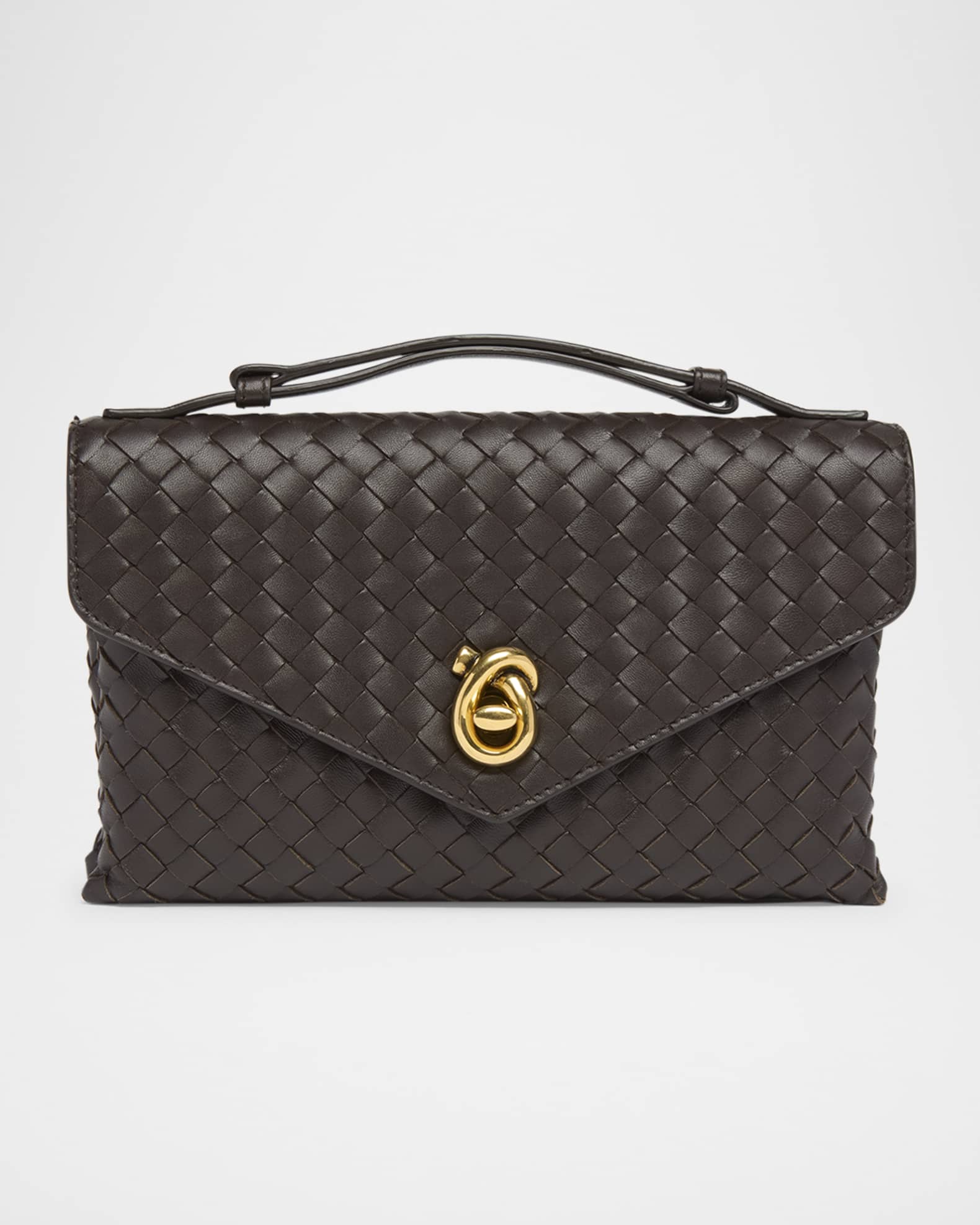 Bottega Veneta Knot Lock Leather Top-Handle Bag | Neiman Marcus Bottega Veneta Knot Lock Leather Top-Handle Bag | Neiman Marcus