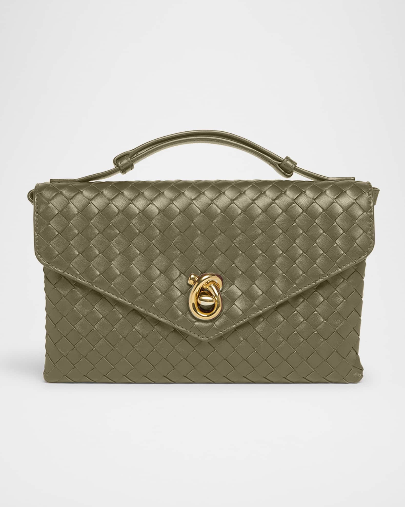 【BOTTEGA VENETA】最新作★Knot Lock ハンドバッグ Bottega Veneta Knot Lock Leather Top-Handle Bag | Neiman Marcus