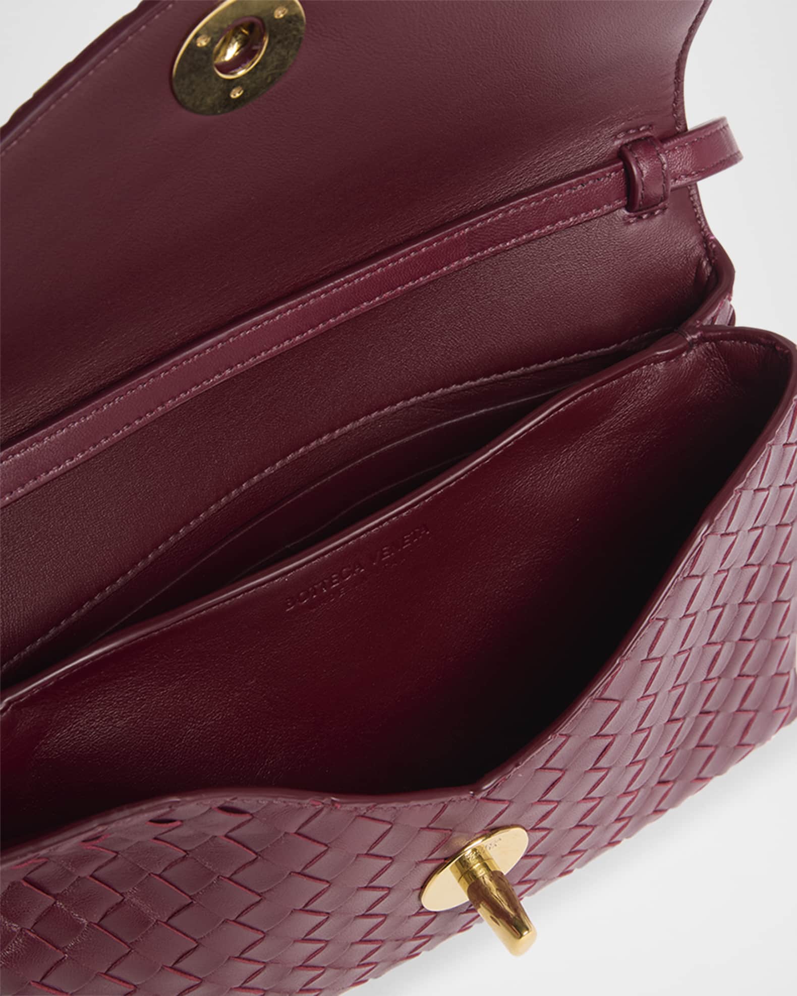 Bottega Veneta Knot Lock Leather Top-Handle Bag | Neiman Marcus