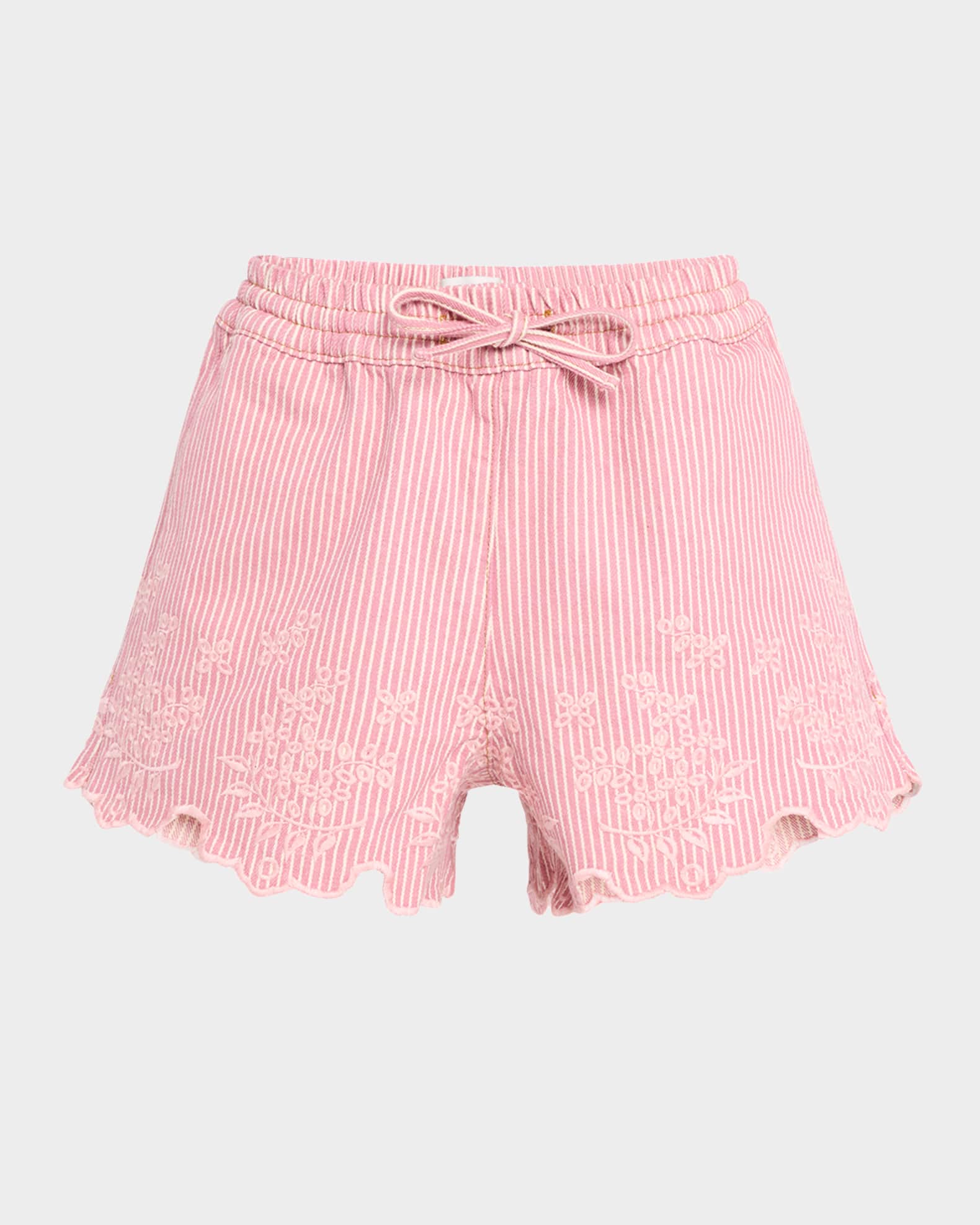 Lana Embroidered Drawstring Shorts 0