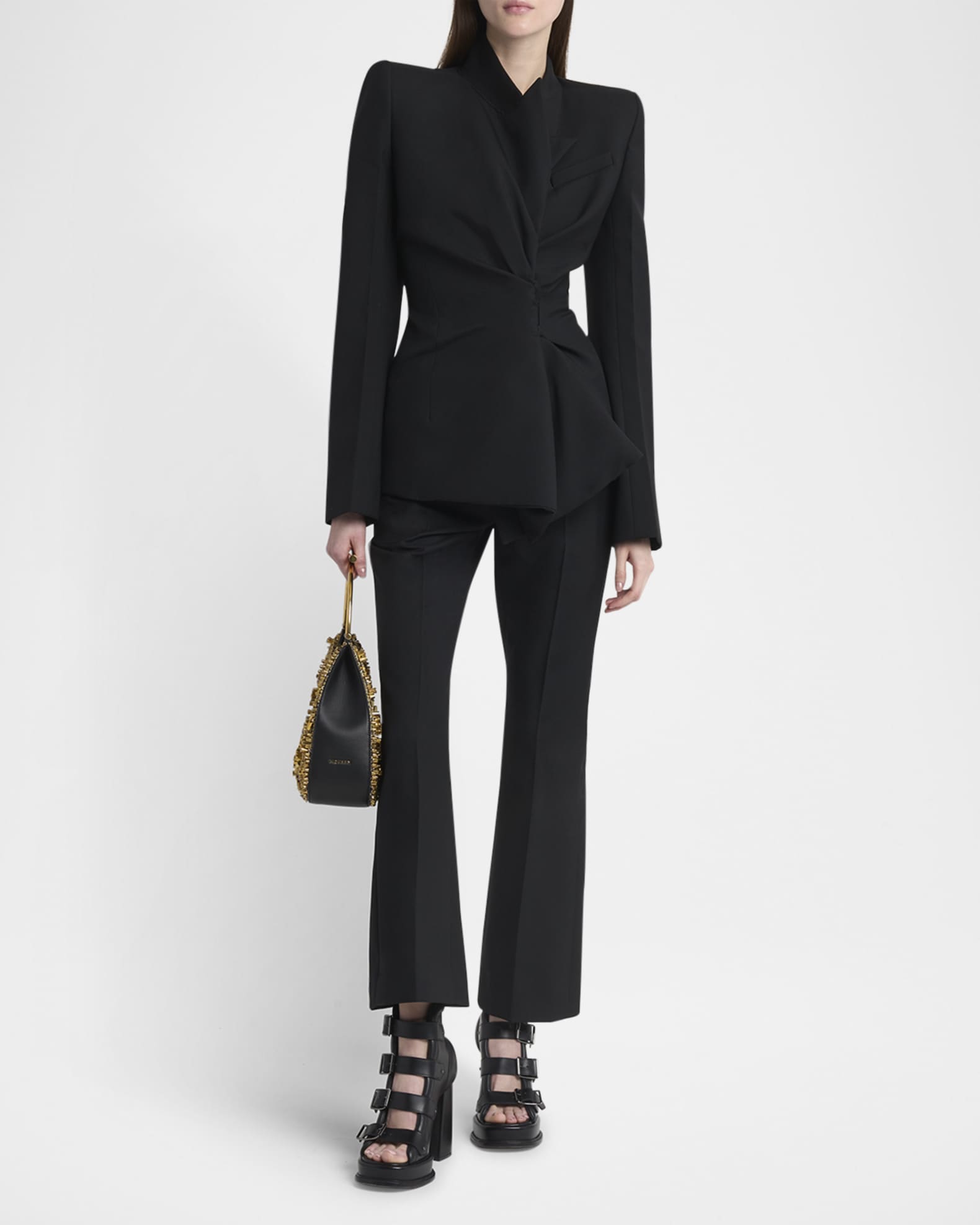 Tailored Cropped Wool Trousers 1