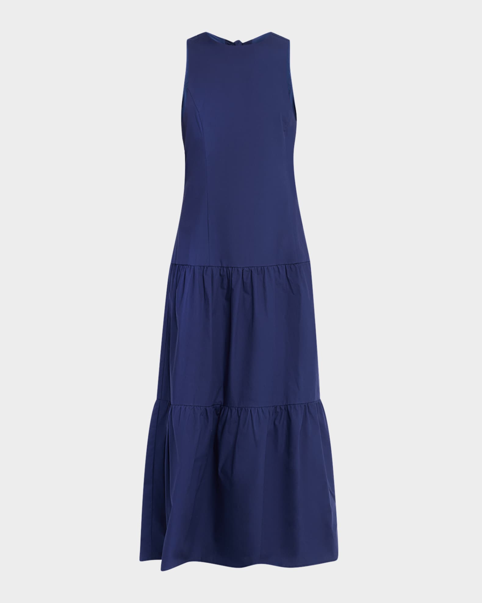 Zelda Sleeveless Tiered Cotton Maxi Dress 0