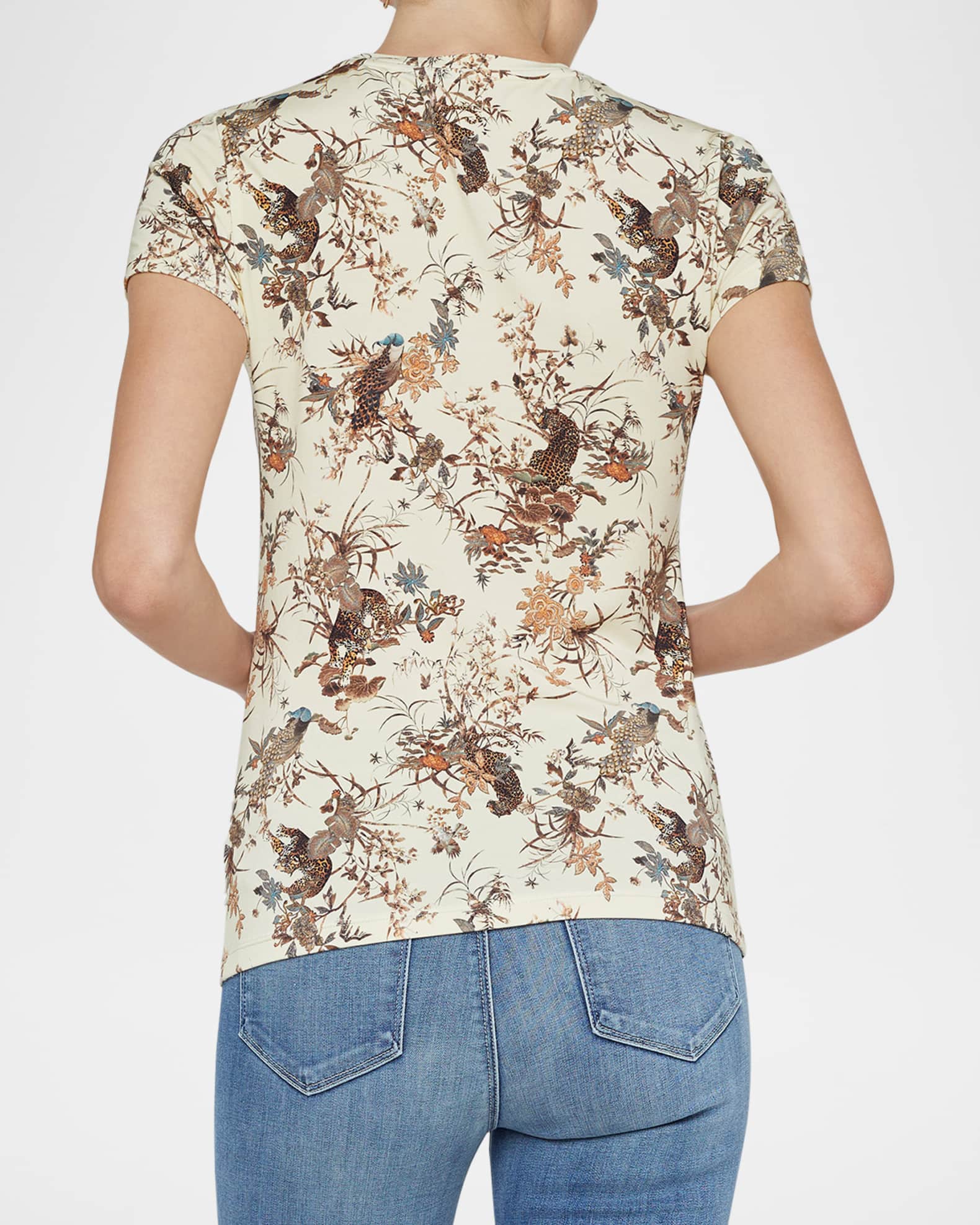 RESSI SHORT SLEEVE LACE PAISLEY TEE