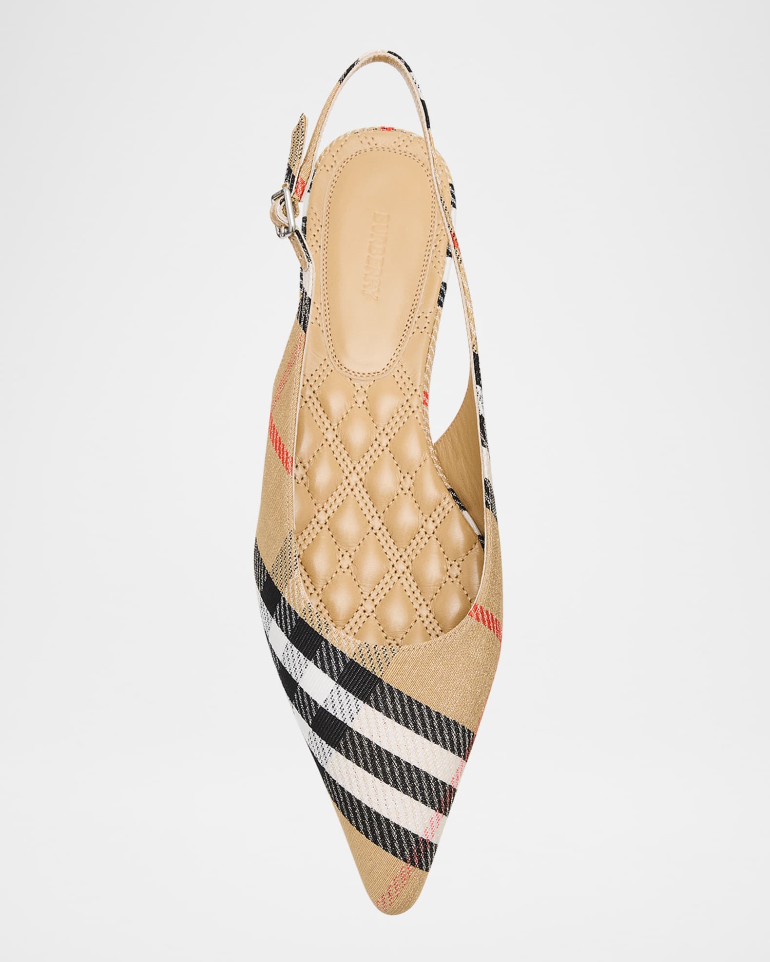 完璧主義 Birdie Burberry Check Marcus Neiman | Flats Ballerina Slingback 靴