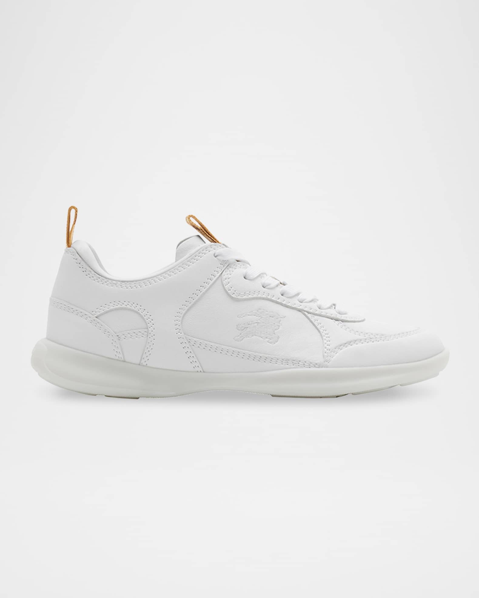 Blade Check Leather Trainer Sneakers  0