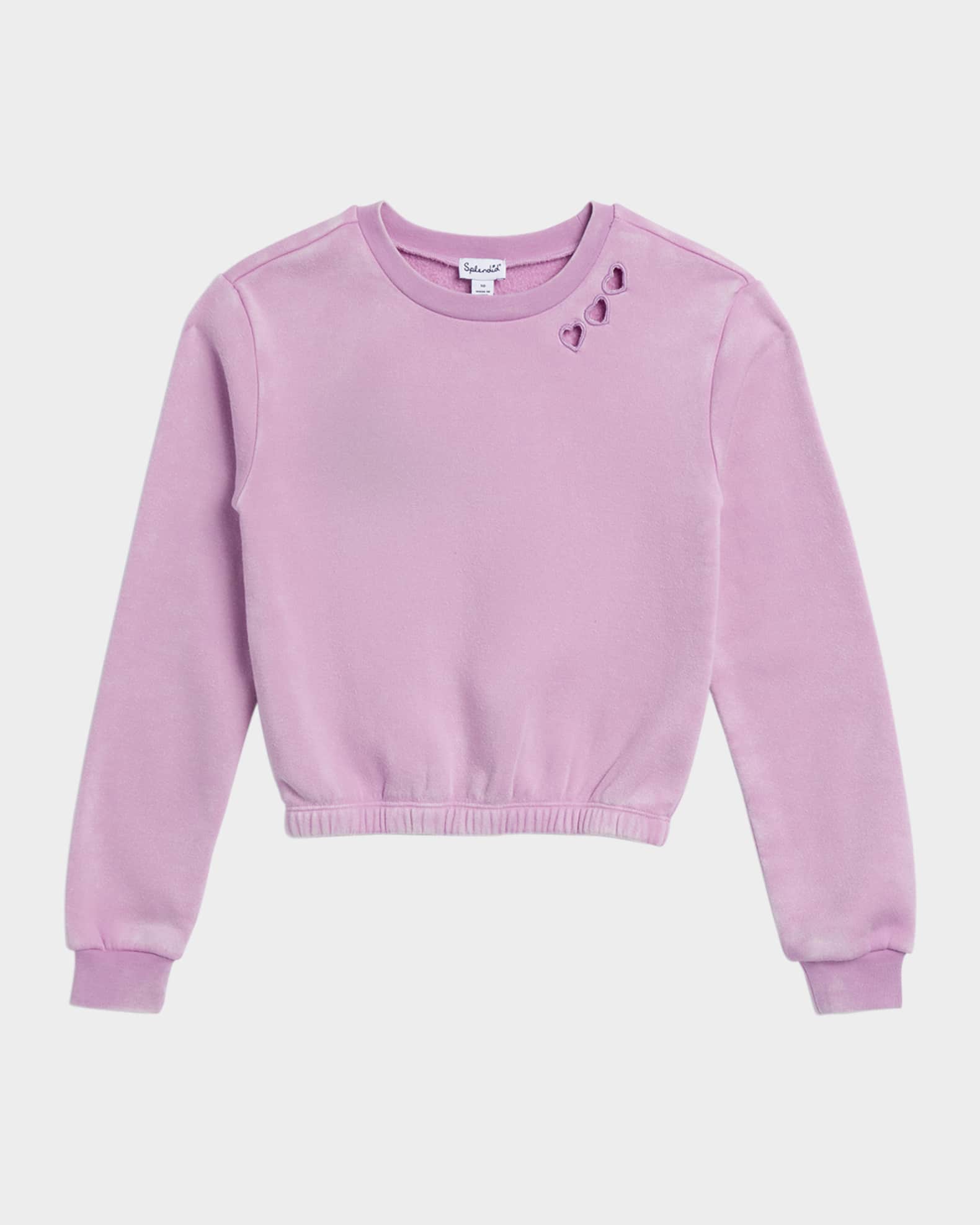 Girl's Midnight Cloud Cutout Heart Sweatshirt, Size 8-14 0