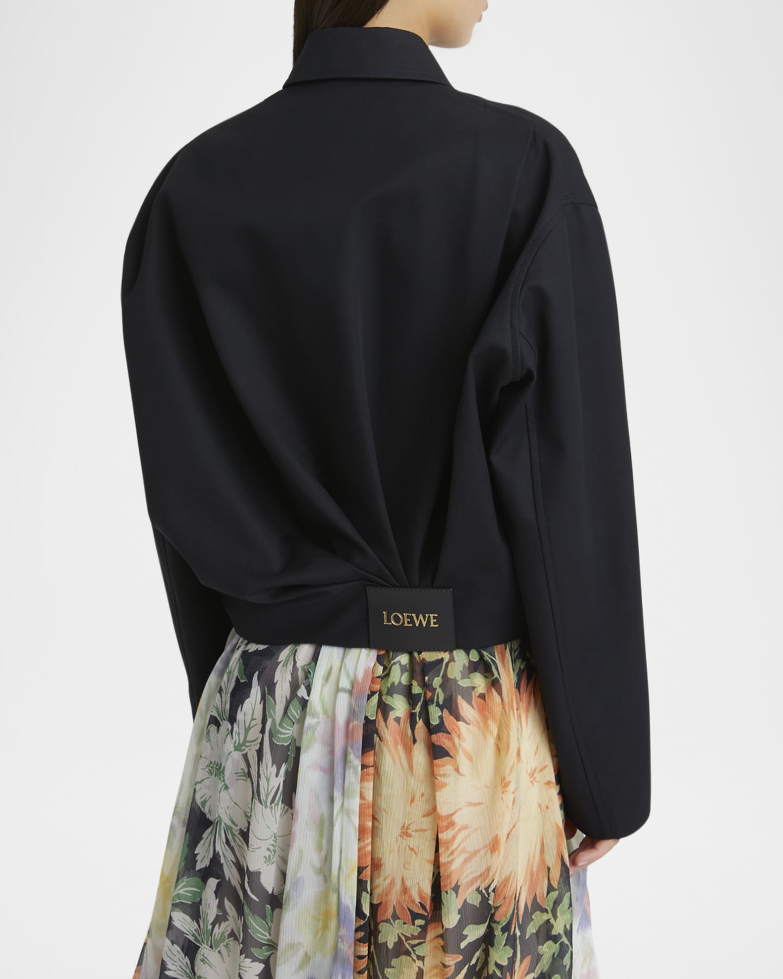 Loewe Gathered Zip-Up Jacket | Neiman Marcus