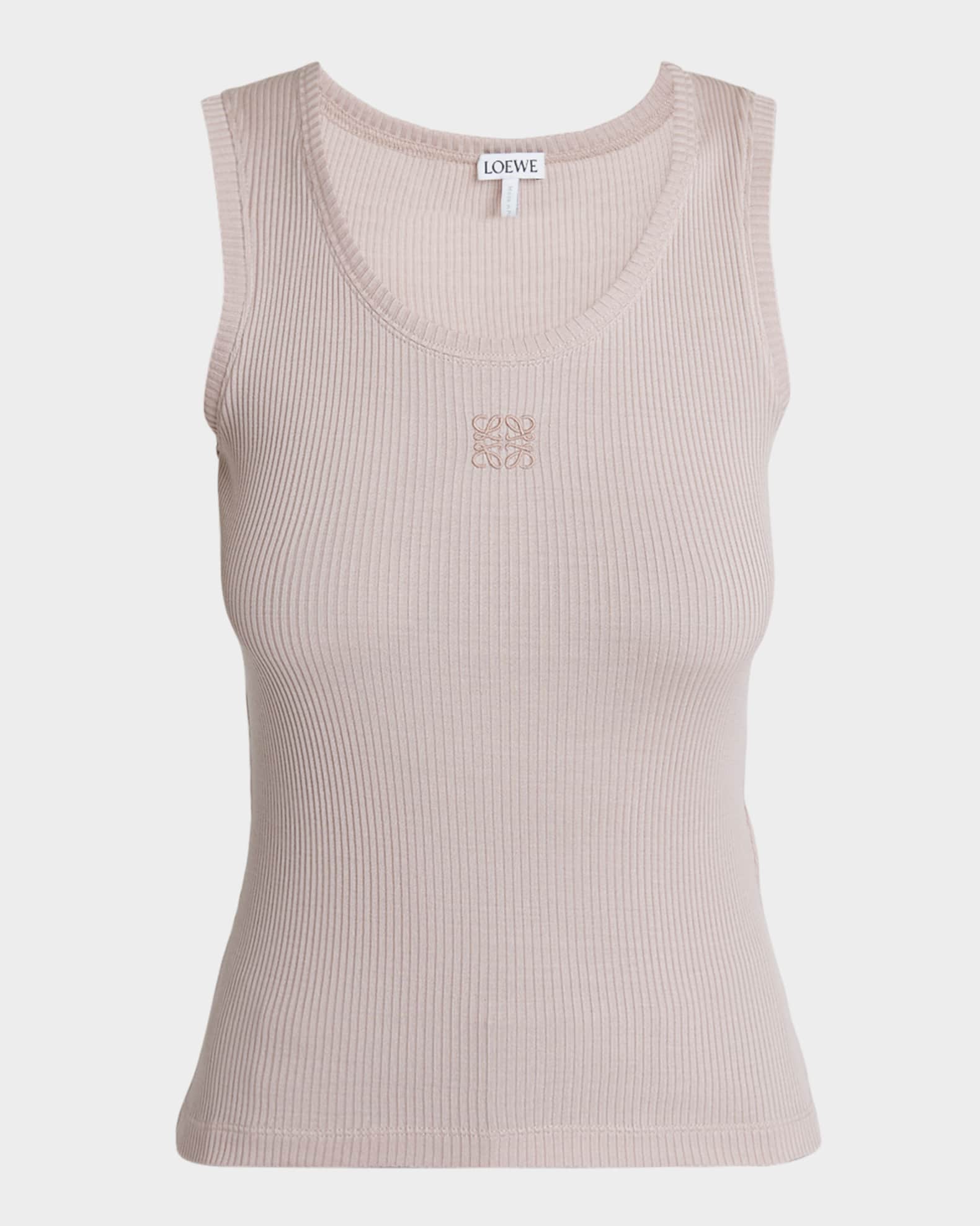 Tシャツ・カットソー LOEWE ANAGRAM TANK TOP Anagram tank top in cotton White - LOEWE