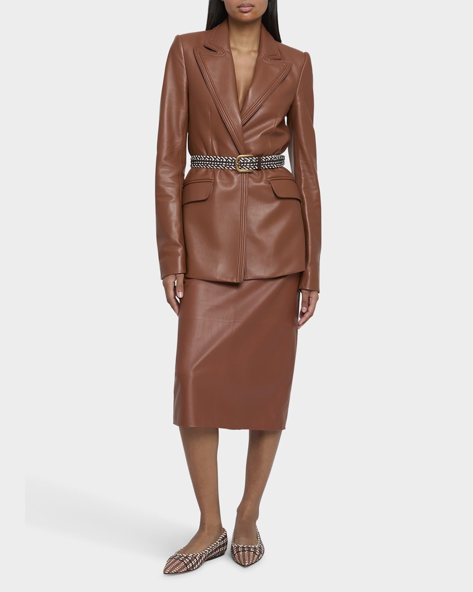 Manuela Long Leather Skirt 1