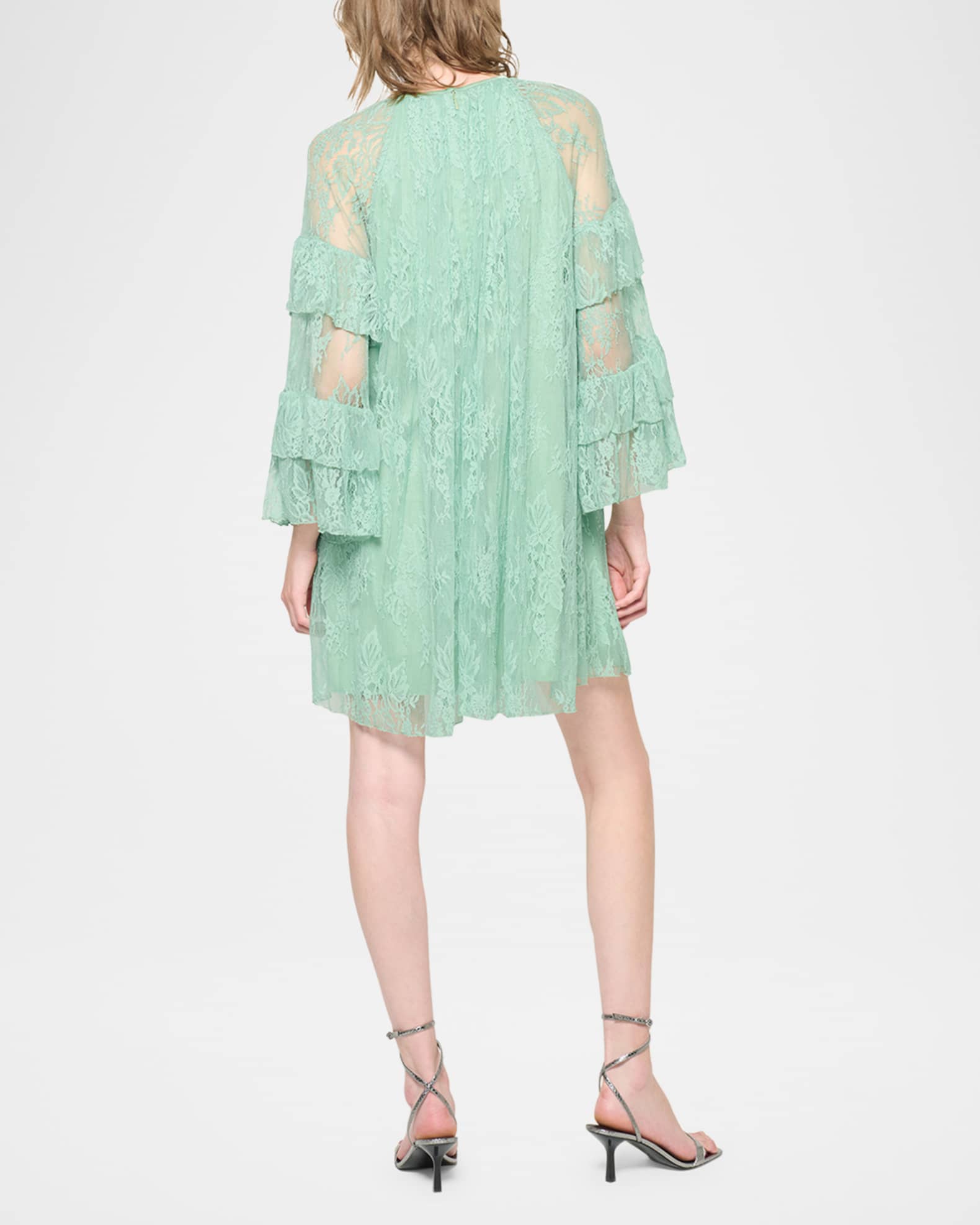 slim fit dress slacks Luxie Lace Knit Mini Dress / Pastel Green | Meshki