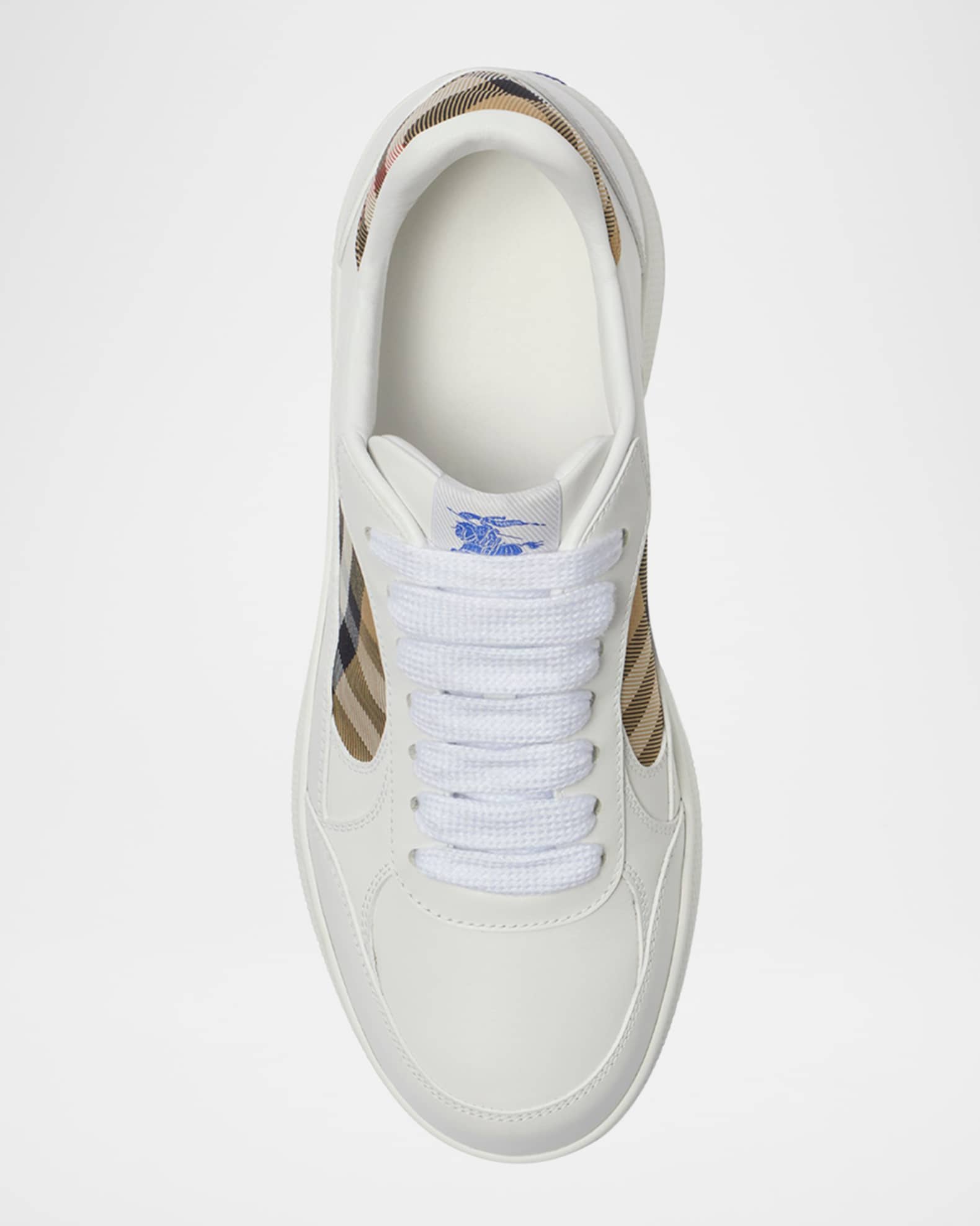 【BURBERRY】SNEAKERS TERRACE MIX◆8108650 Burberry Men's Terrace Mix Leather and Check Low-Top