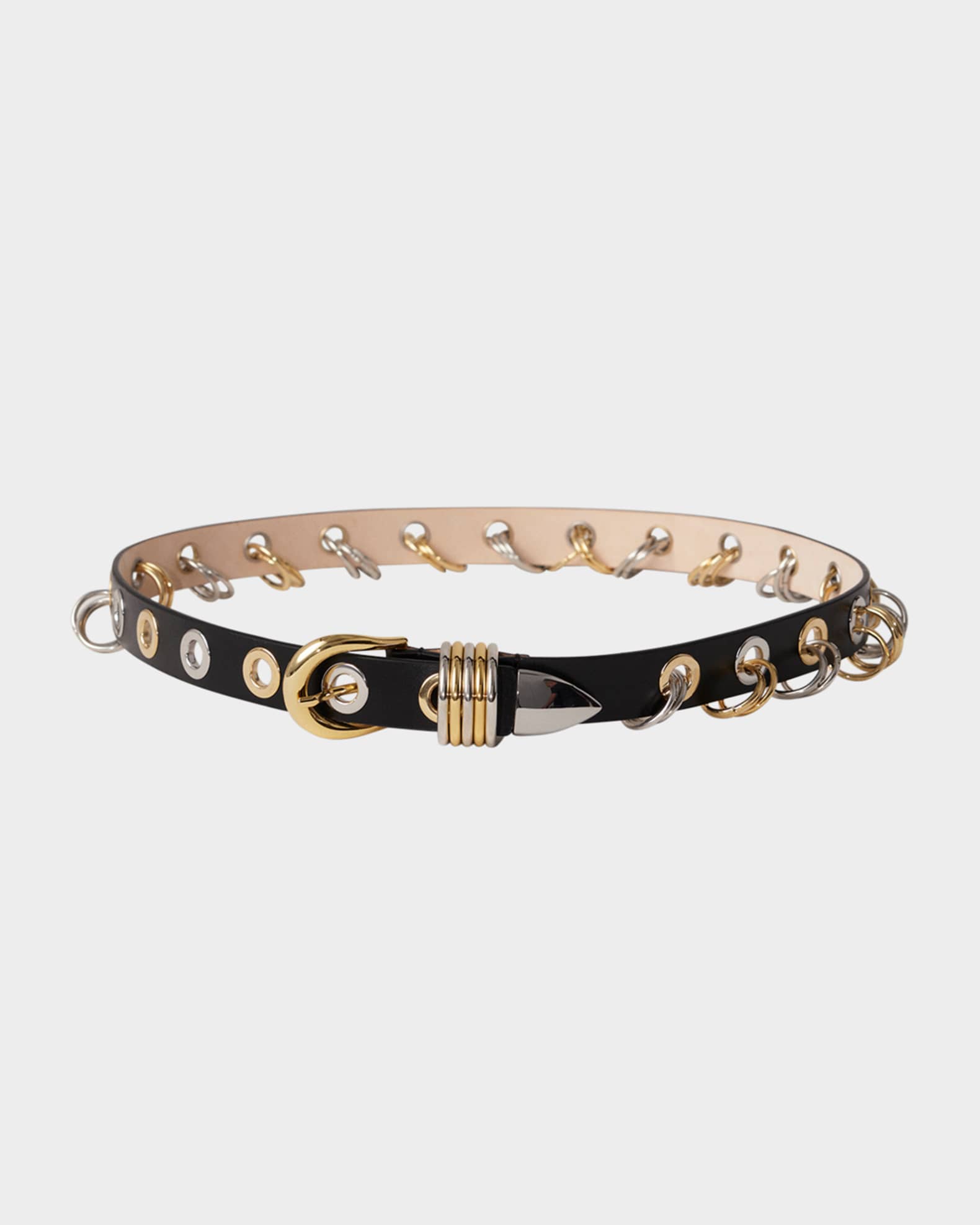 Revenge Two Toned Leather Belt 0