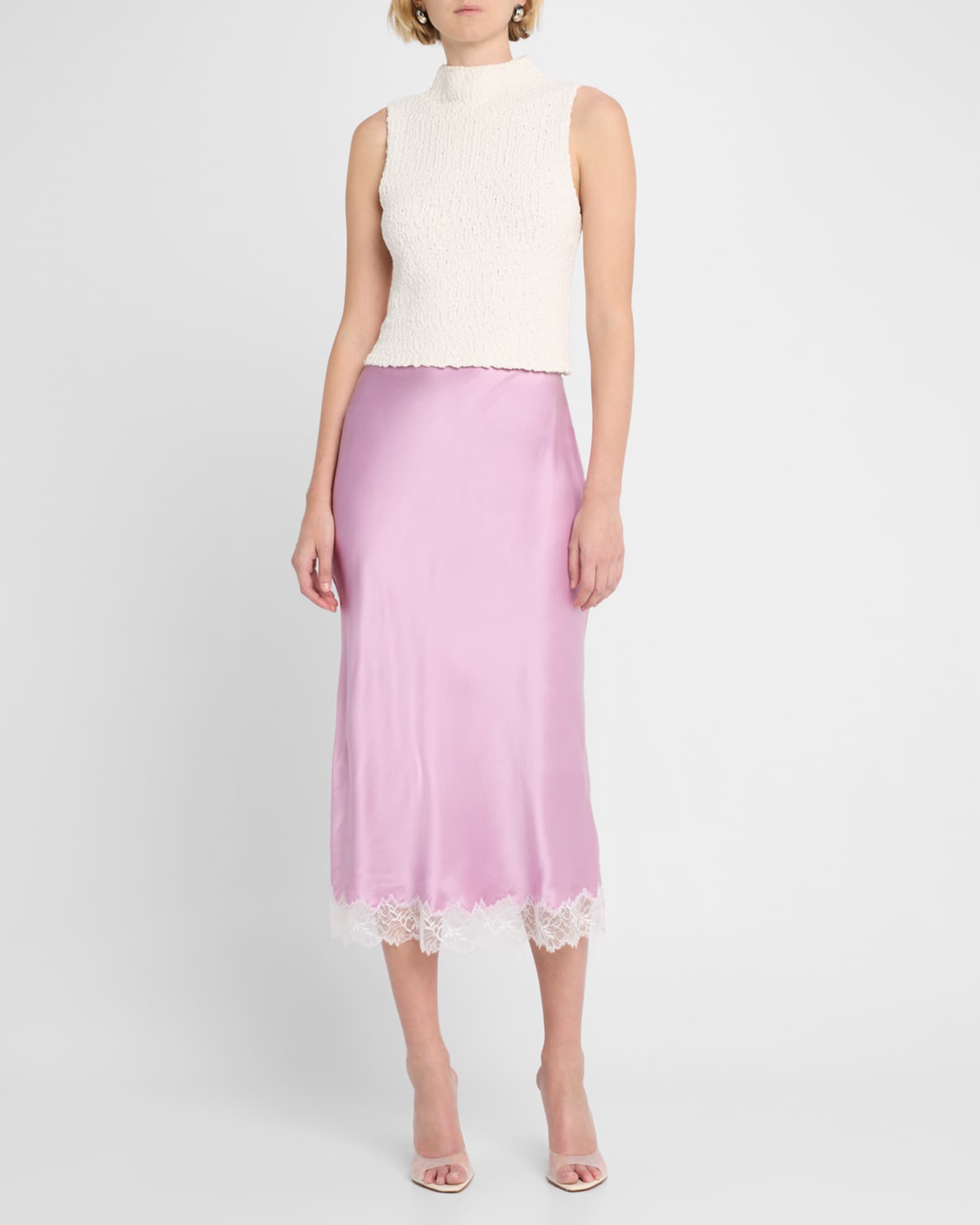 Miranda Bias-Cut Silk Skirt 1