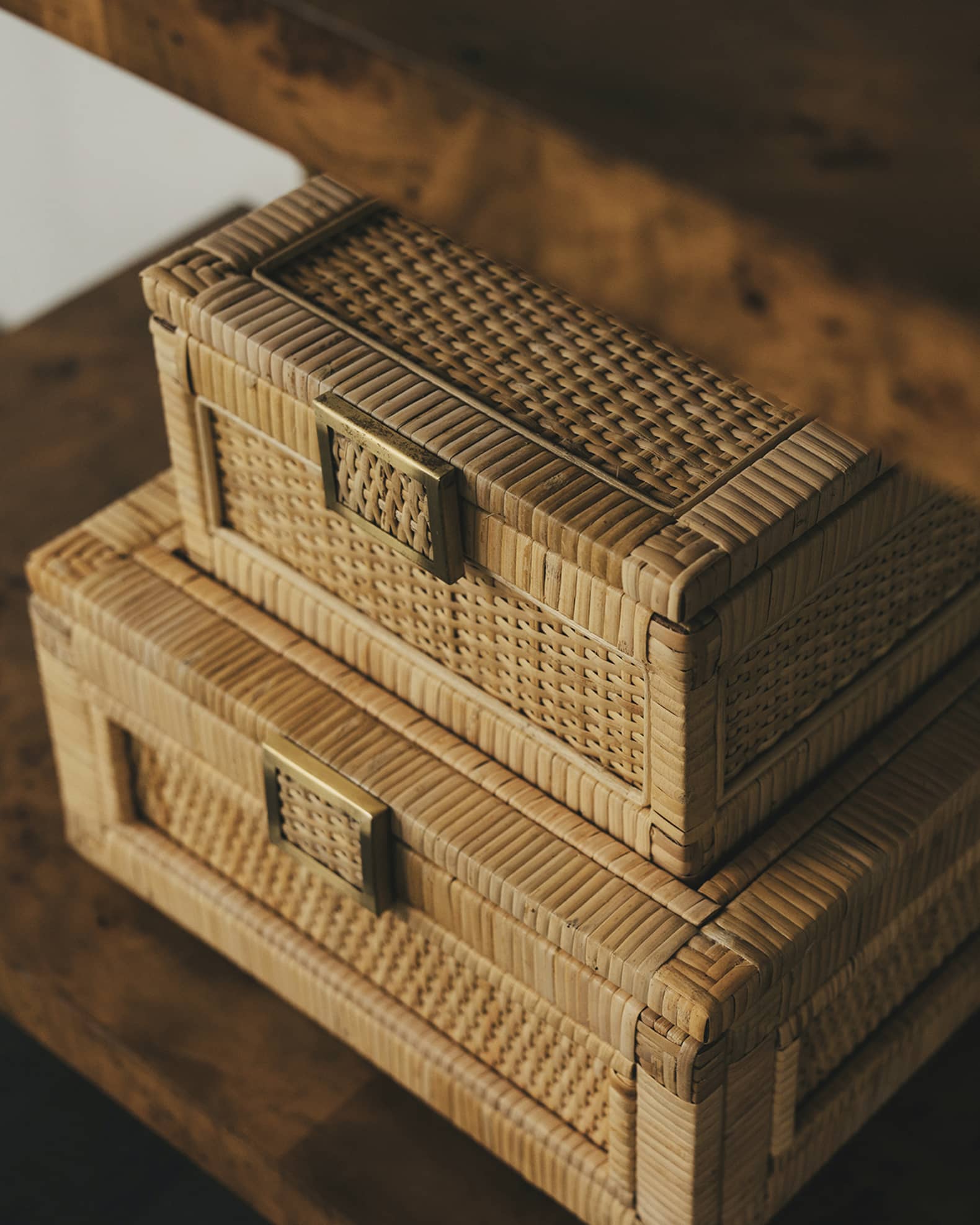 Bruno Rattan Box Collection | Neiman Marcus