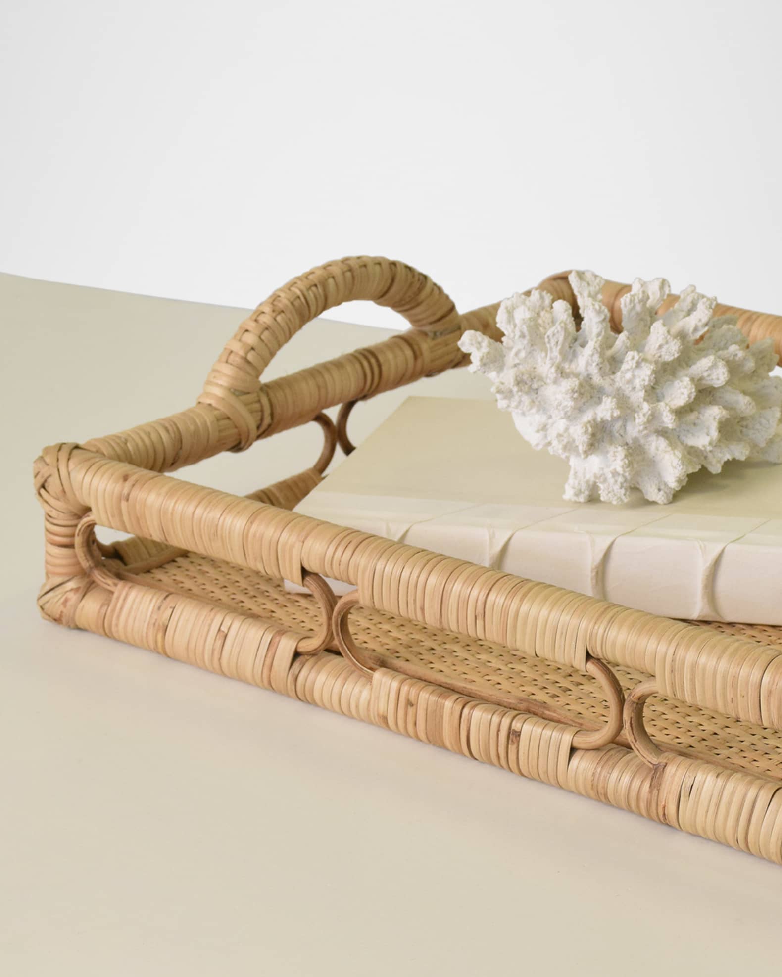 Worlds Away Tatum Rattan Tray | Neiman Marcus