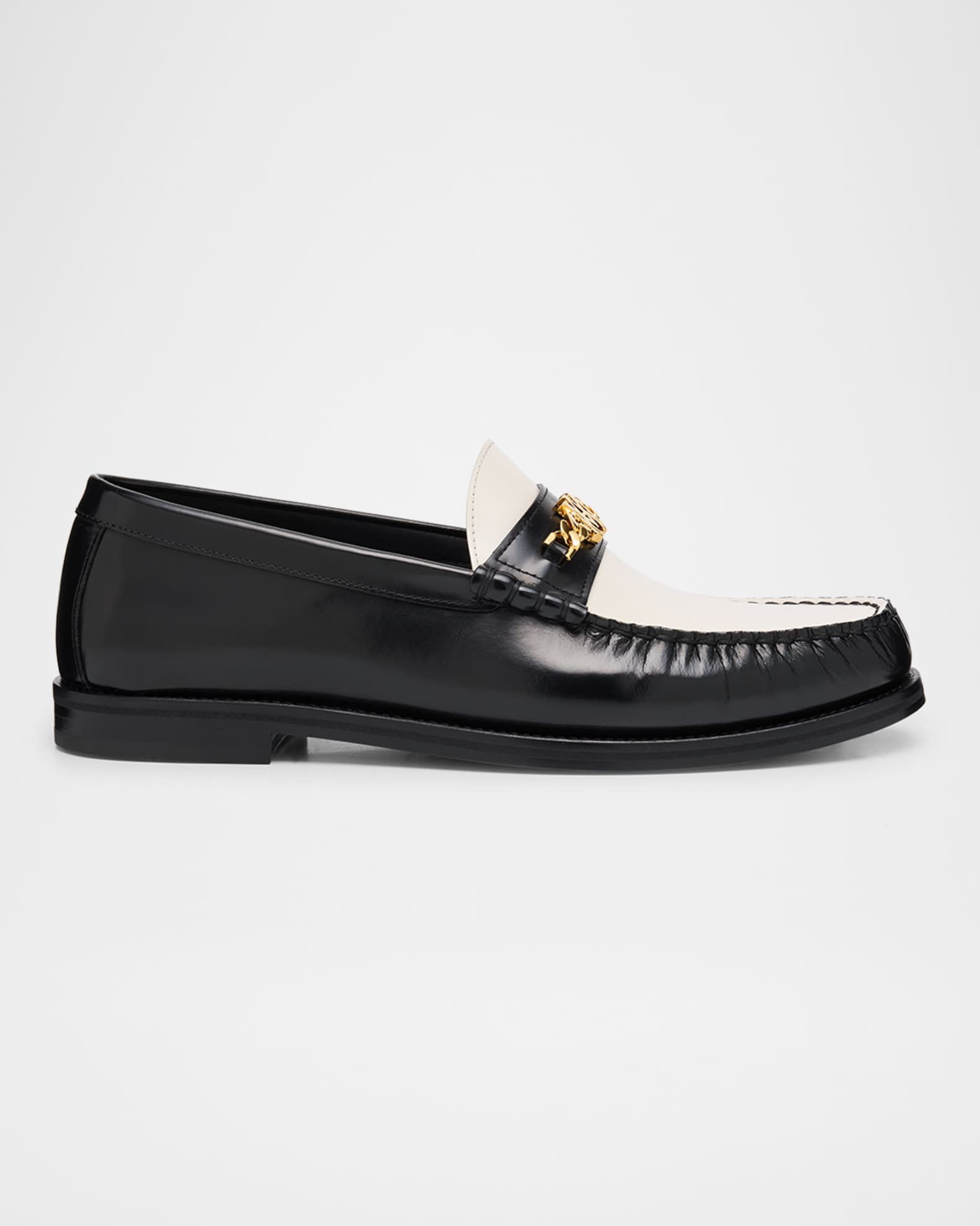 Amiri Men's Two-Tone Leather MA Chain Bit Loafers | Neiman